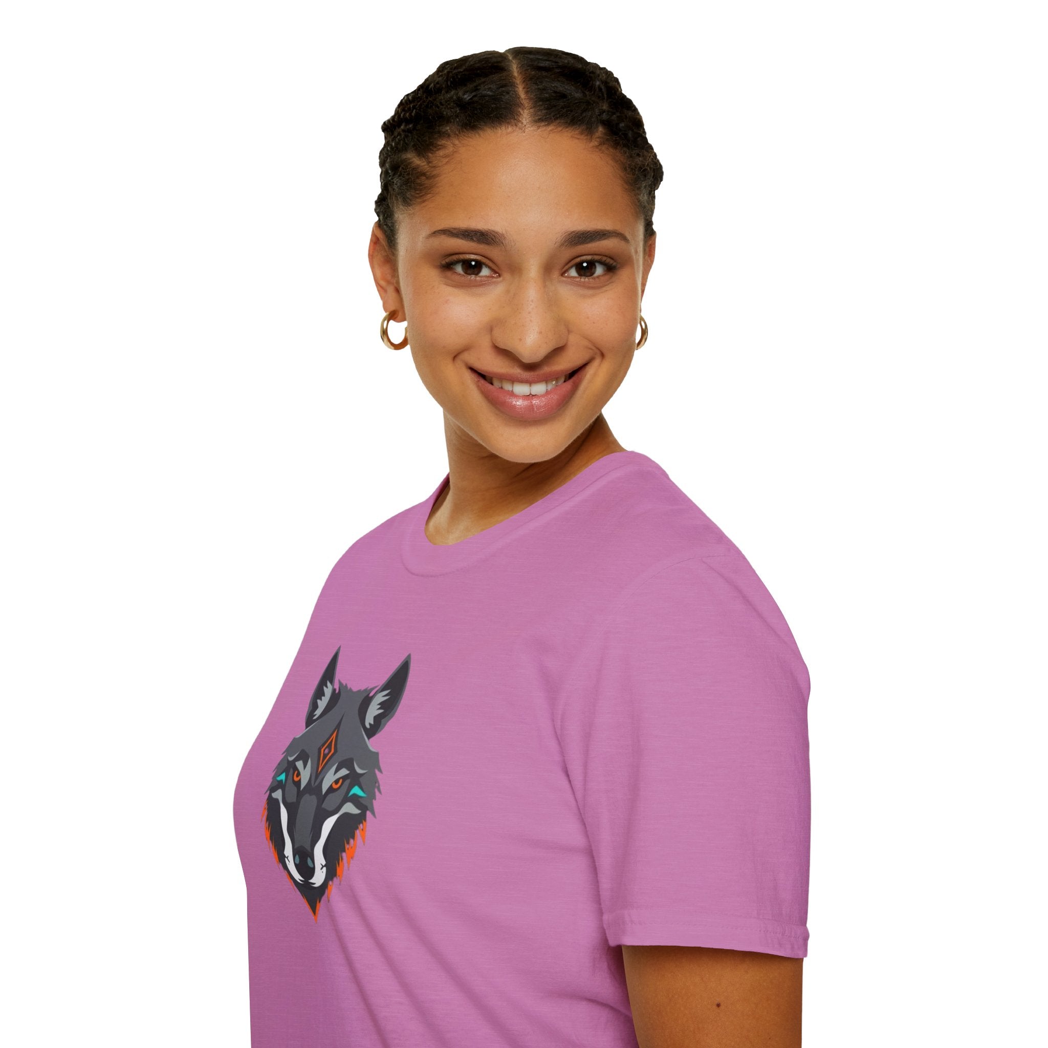 Mystical Wolf Design Unisex Softstyle T-shirt