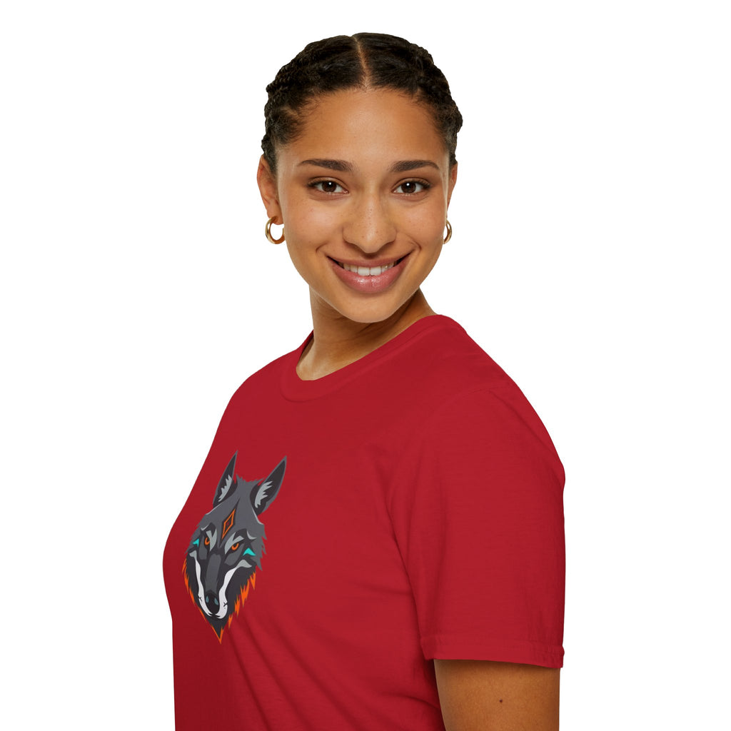 Mystical Wolf Design Unisex Softstyle T-shirt