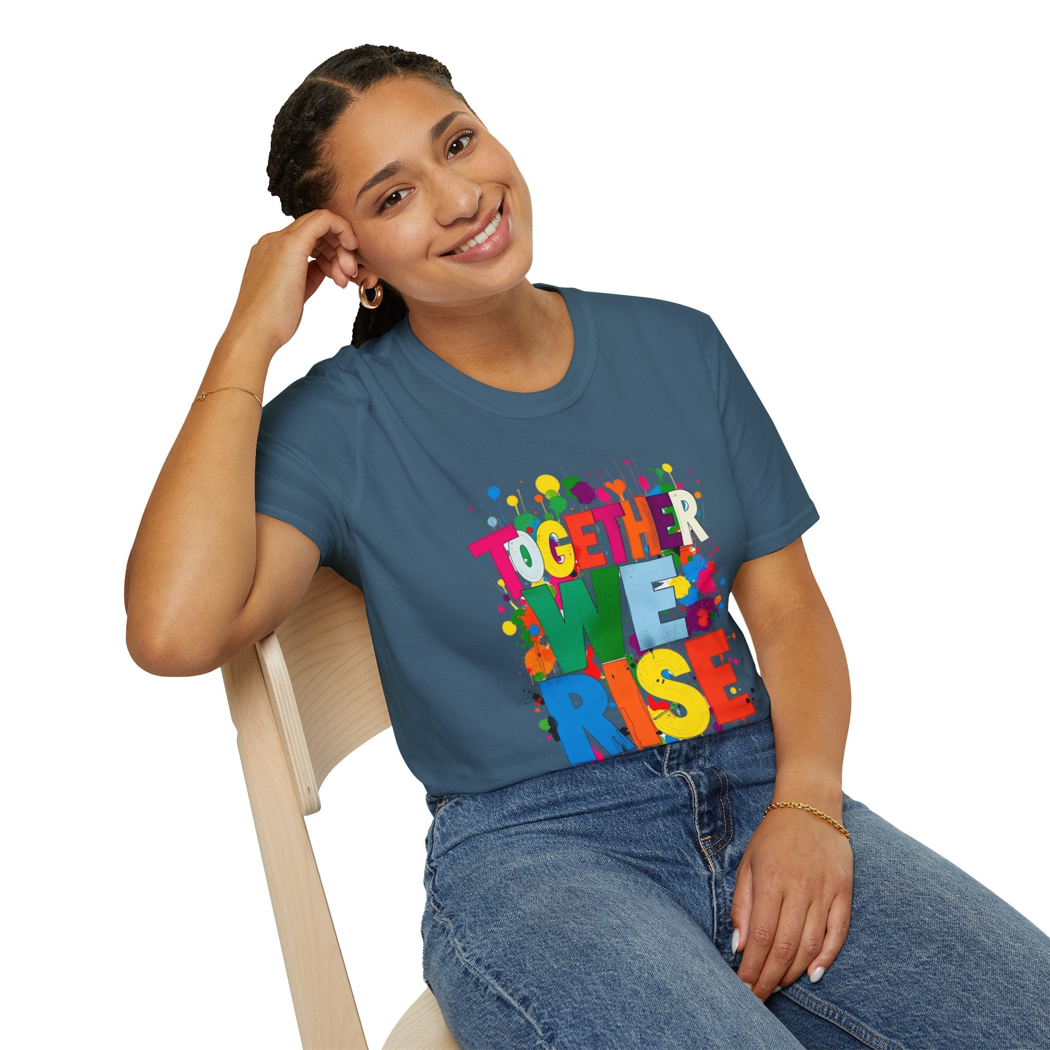 Juntos nos levantamos Camiseta unisex de estilo suave