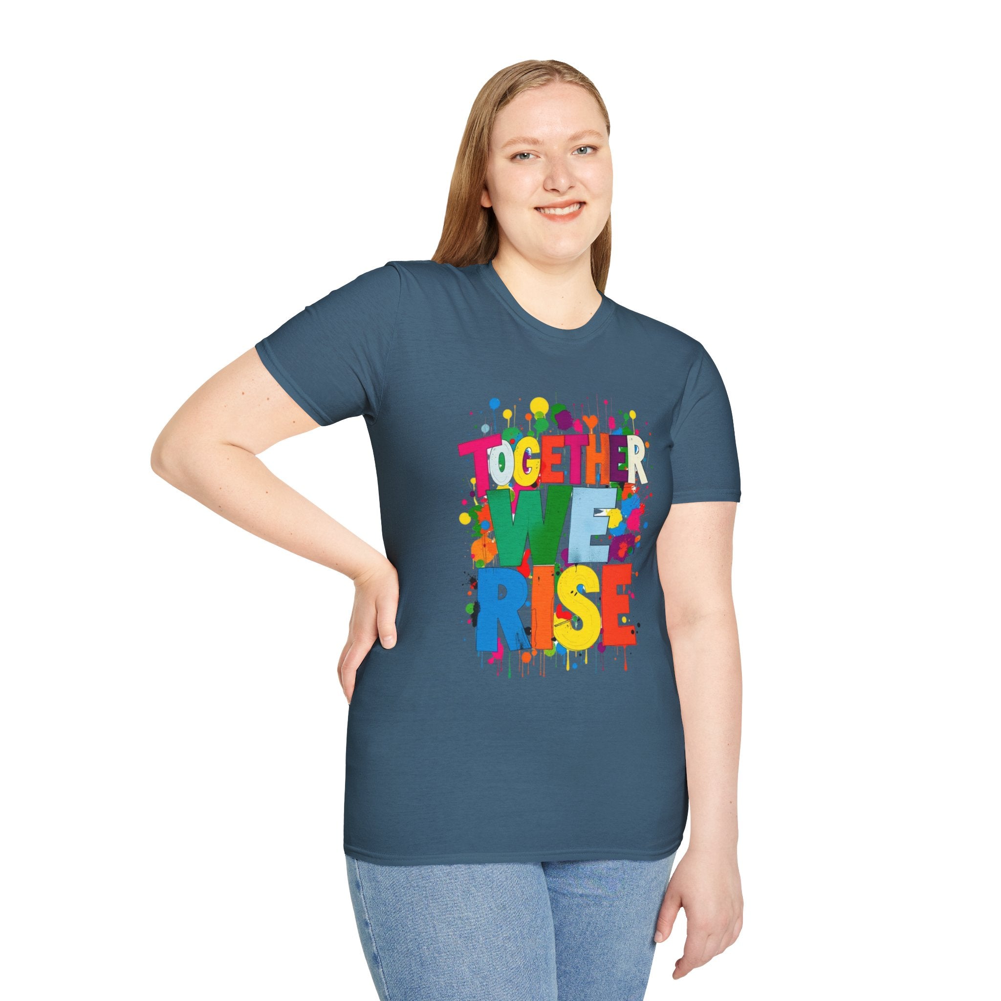 Juntos nos levantamos Camiseta unisex de estilo suave