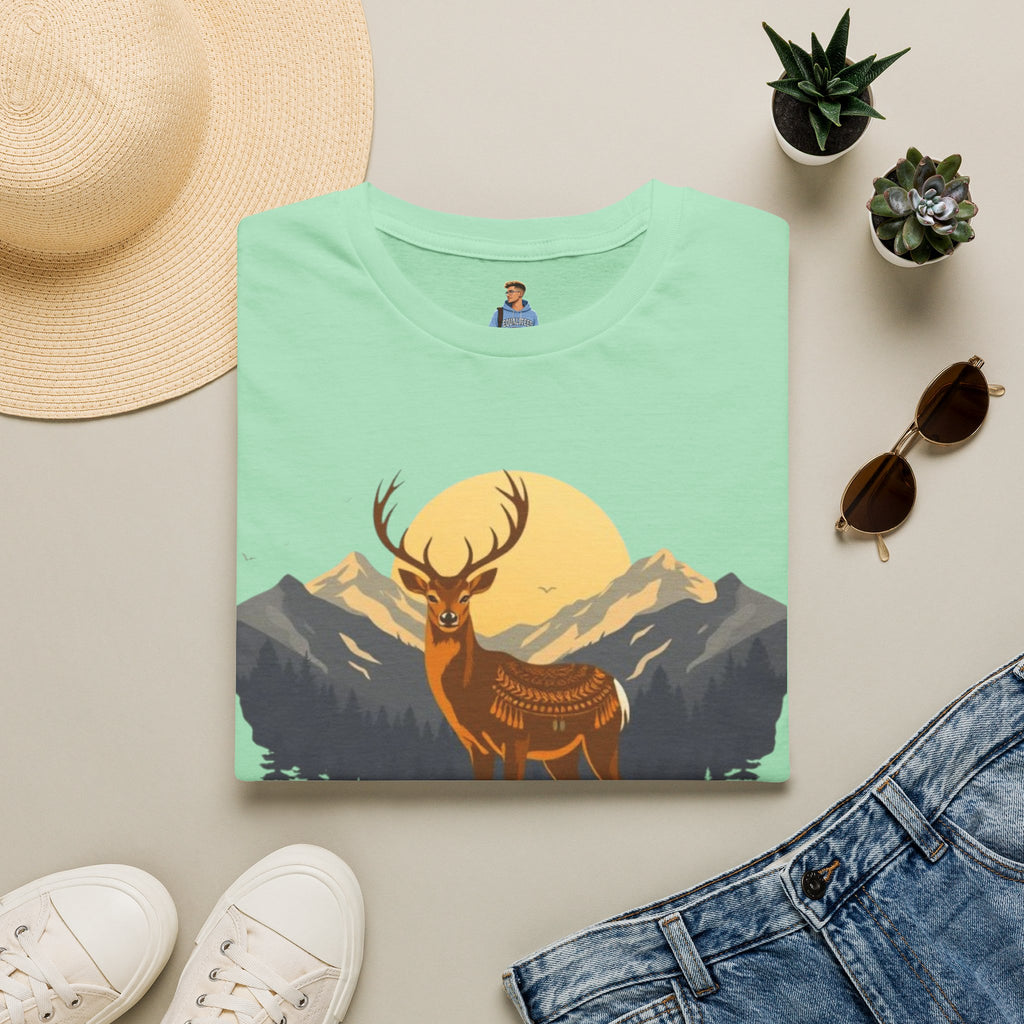 Mountain Sunset Deer Unisex Softstyle T-Shirt