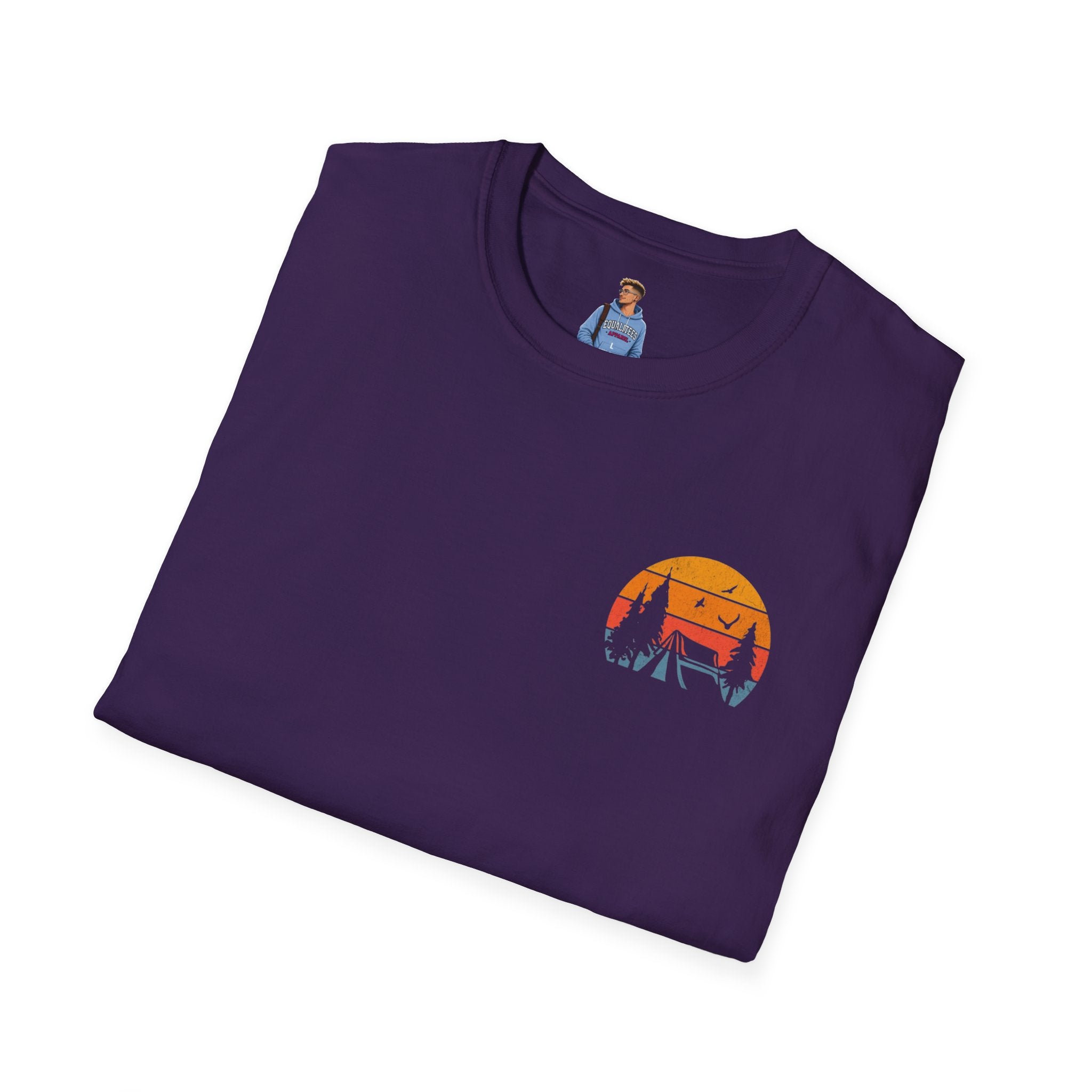 Unisex Softstyle T-Shirt - 'I'd Rather Be Camping' Adventure Tee