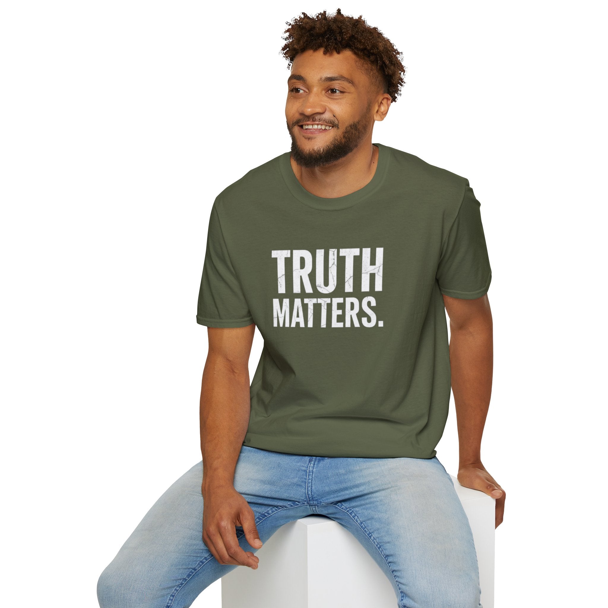 Camiseta unisex de estilo suave: camiseta con el lema "La verdad importa", ideal para activistas y uso diario.