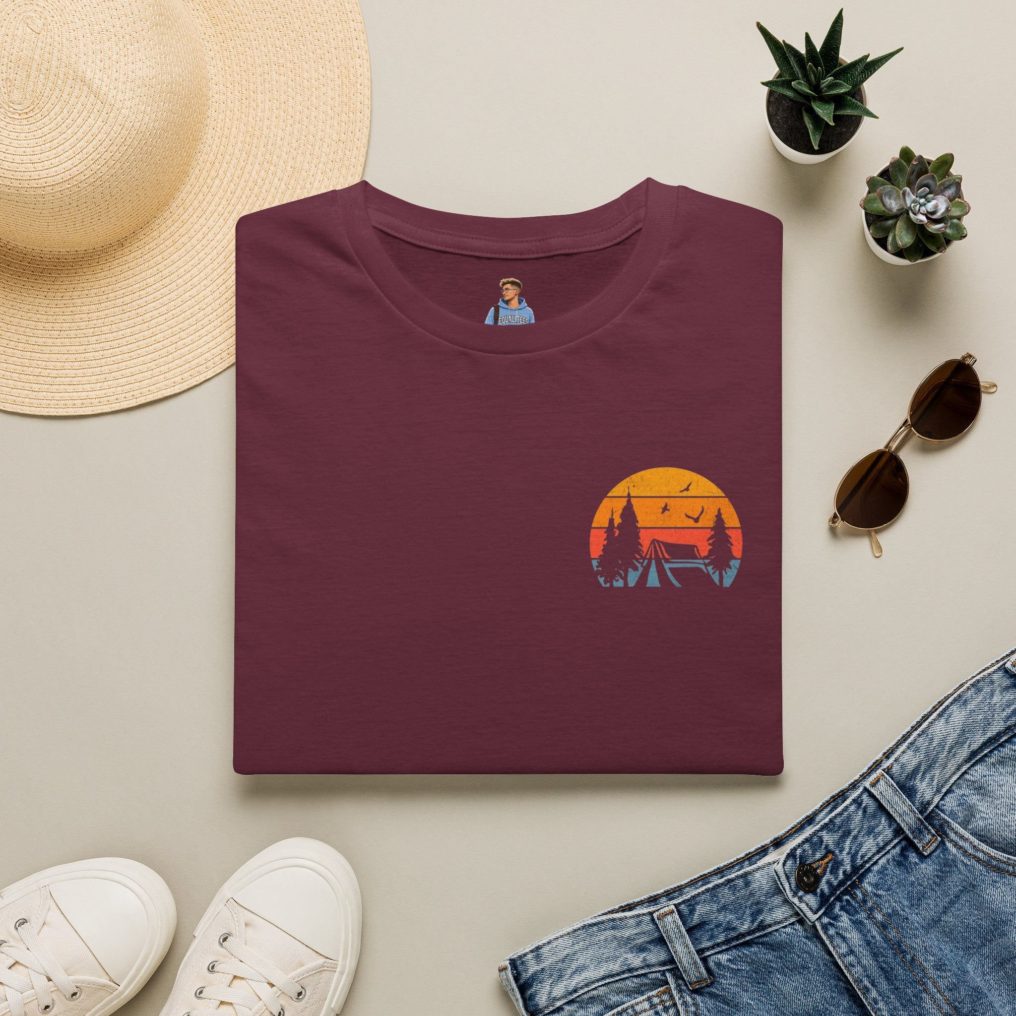 Unisex Softstyle T-Shirt - 'I'd Rather Be Camping' Adventure Tee