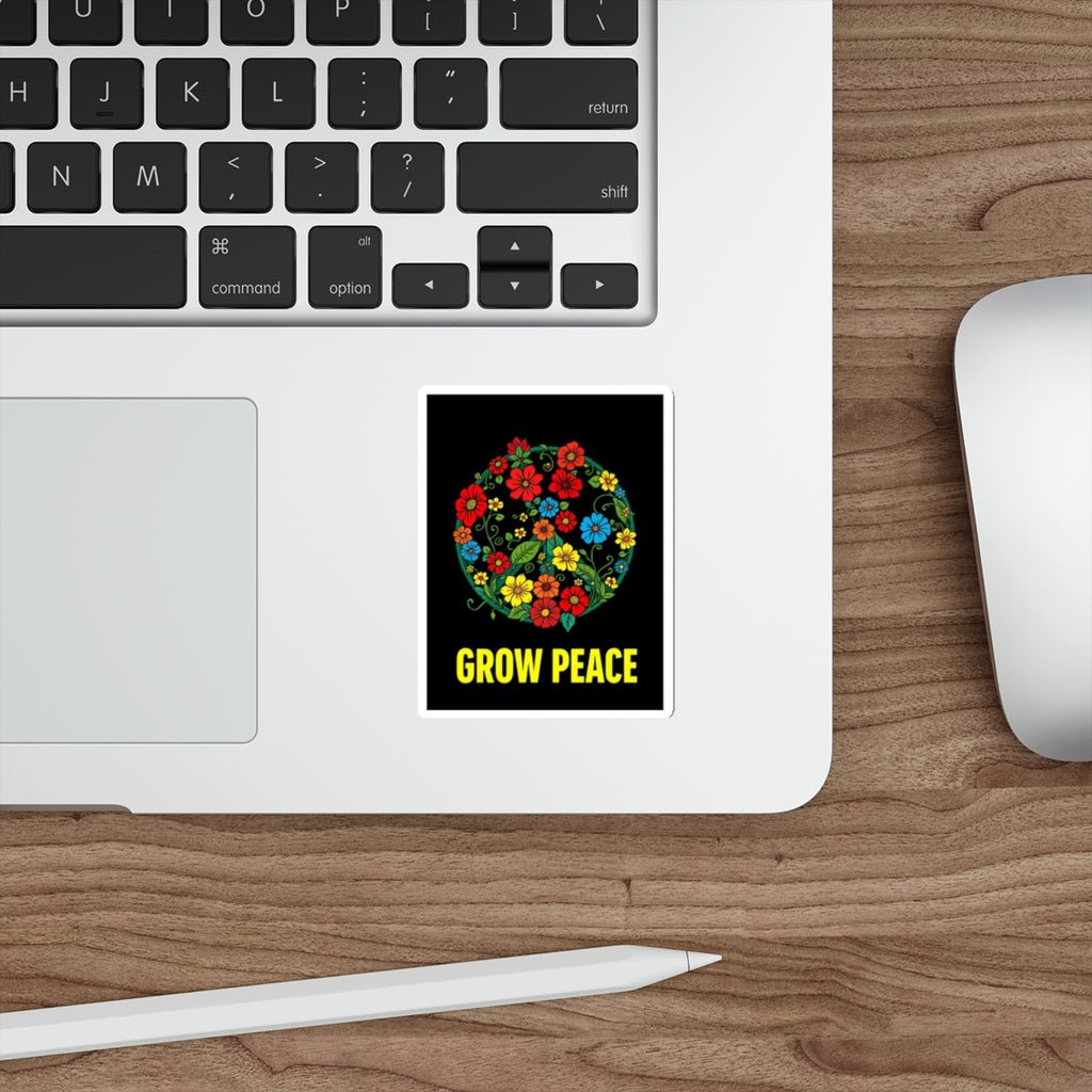 Grow Peace Die-Cut Sticker - EqualiTees.Me