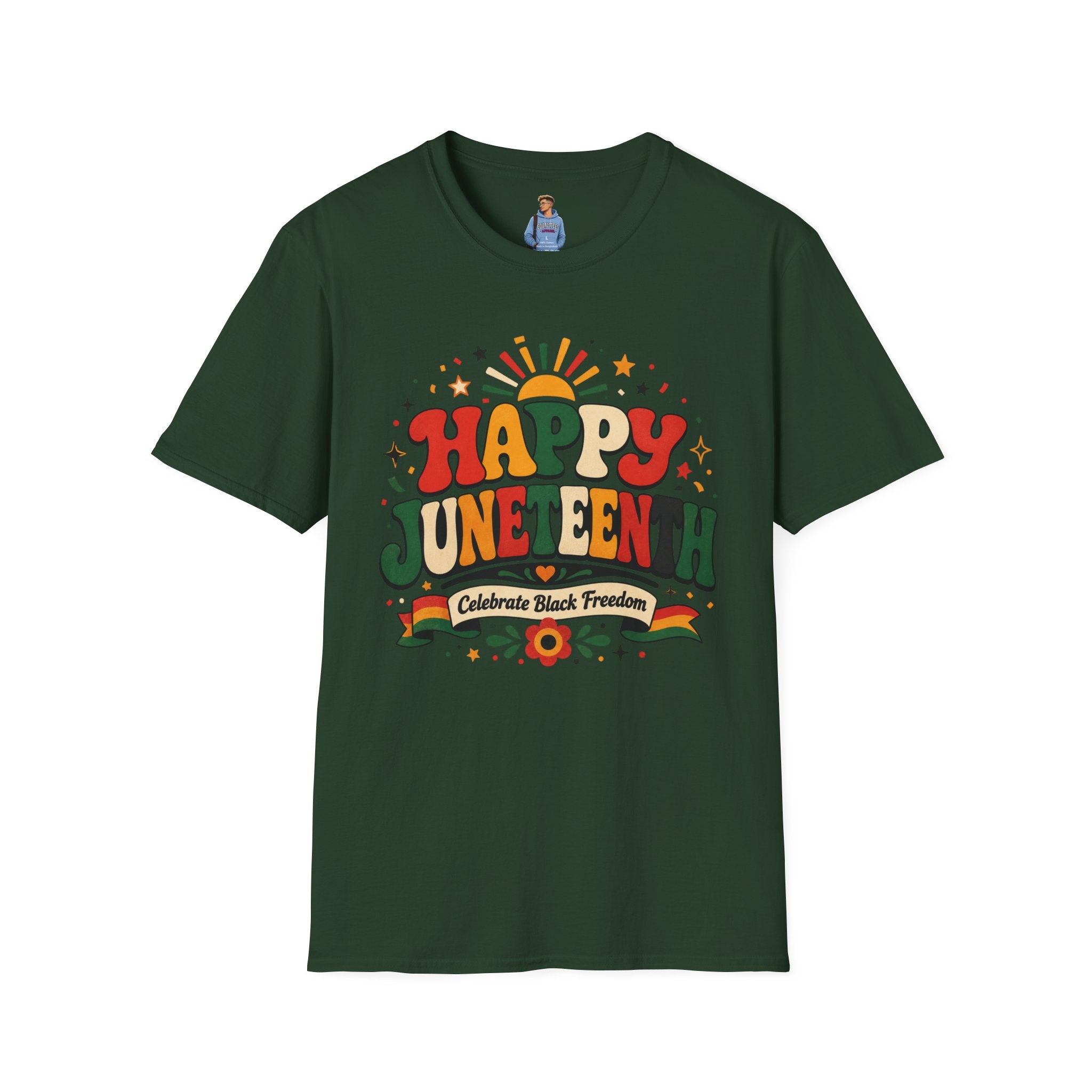 Juneteenth T-Shirt - "Happy Juneteenth" Retro Celebration Tee