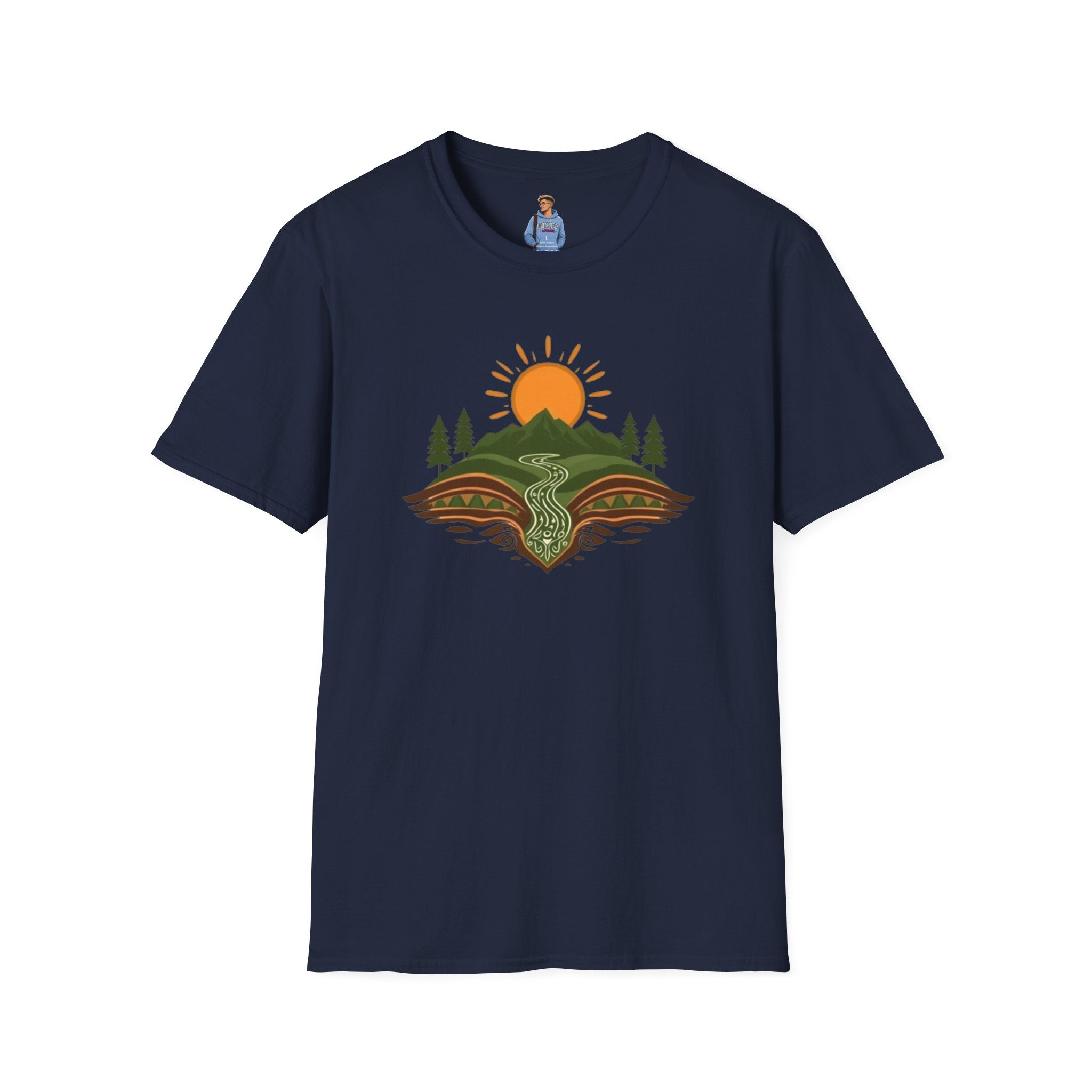 Mountain Scene Unisex Softstyle T-shirt