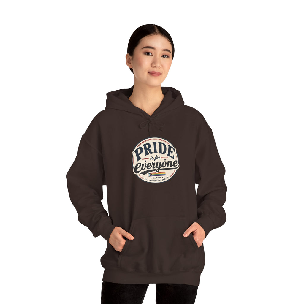 Pride Is For Everyone Pullover Hoodie — Vintage Graphic Inclusivity Sweatshirt