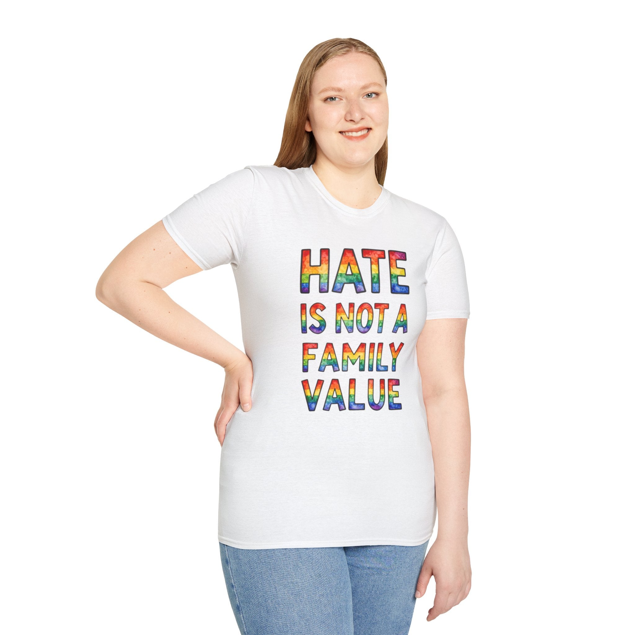 Hate Is Not A Family Value Rainbow Pride T-Shirt