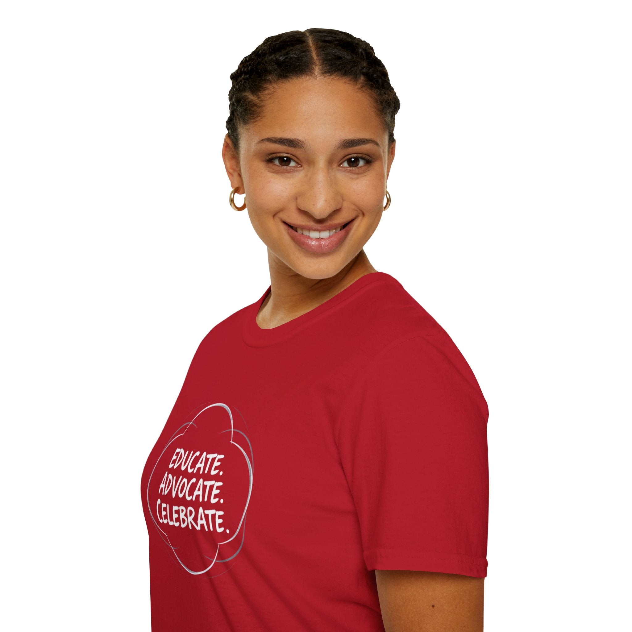 Subtle Pride Educate Advocate Celebrate Minimalist T-Shirt for Every Occasion
