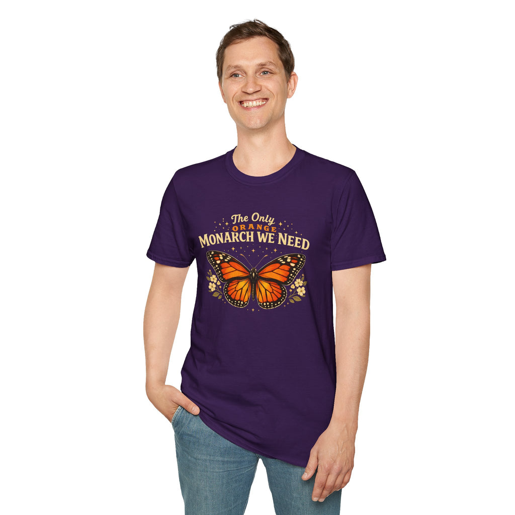 Monarch Butterfly T-Shirt — "The Only Orange Monarch We Need" No Kings Tee