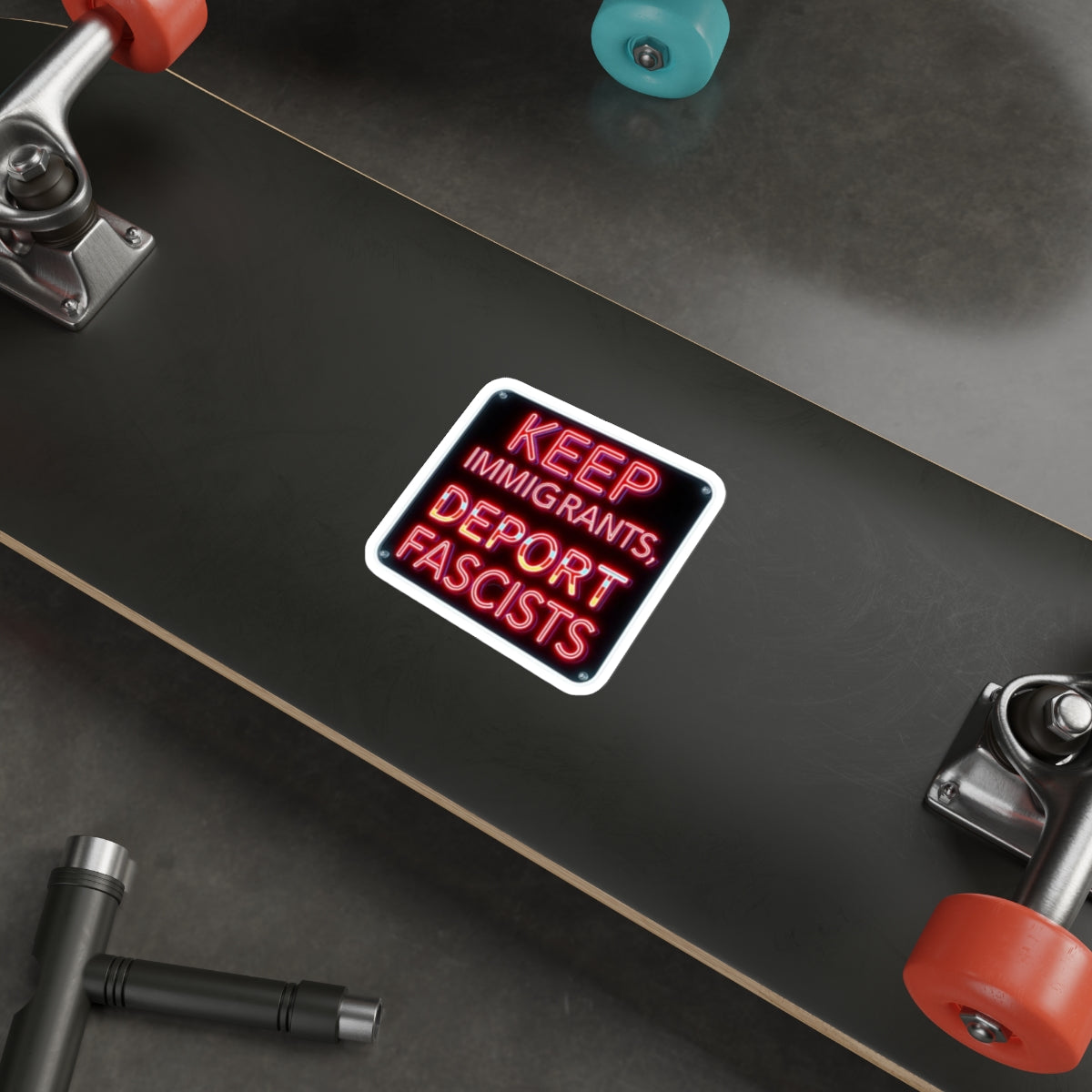 Keep Immigrants Deport Fascists Sticker - EqualiTees.Me