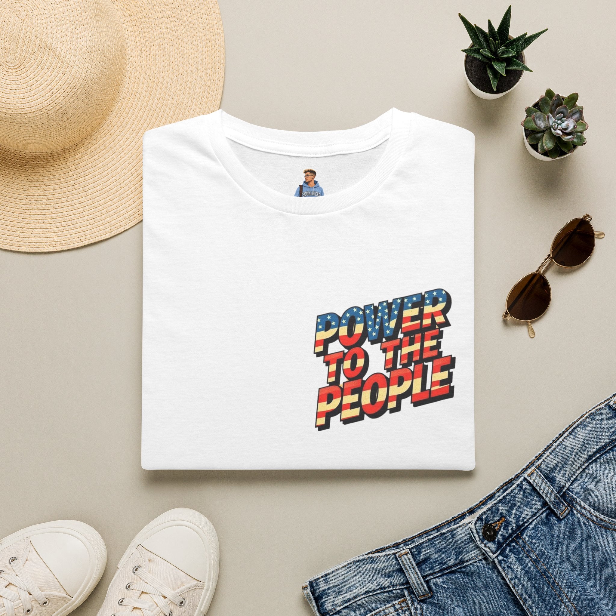 Camiseta unisex de estilo suave Power to the People, camiseta clásica de protesta