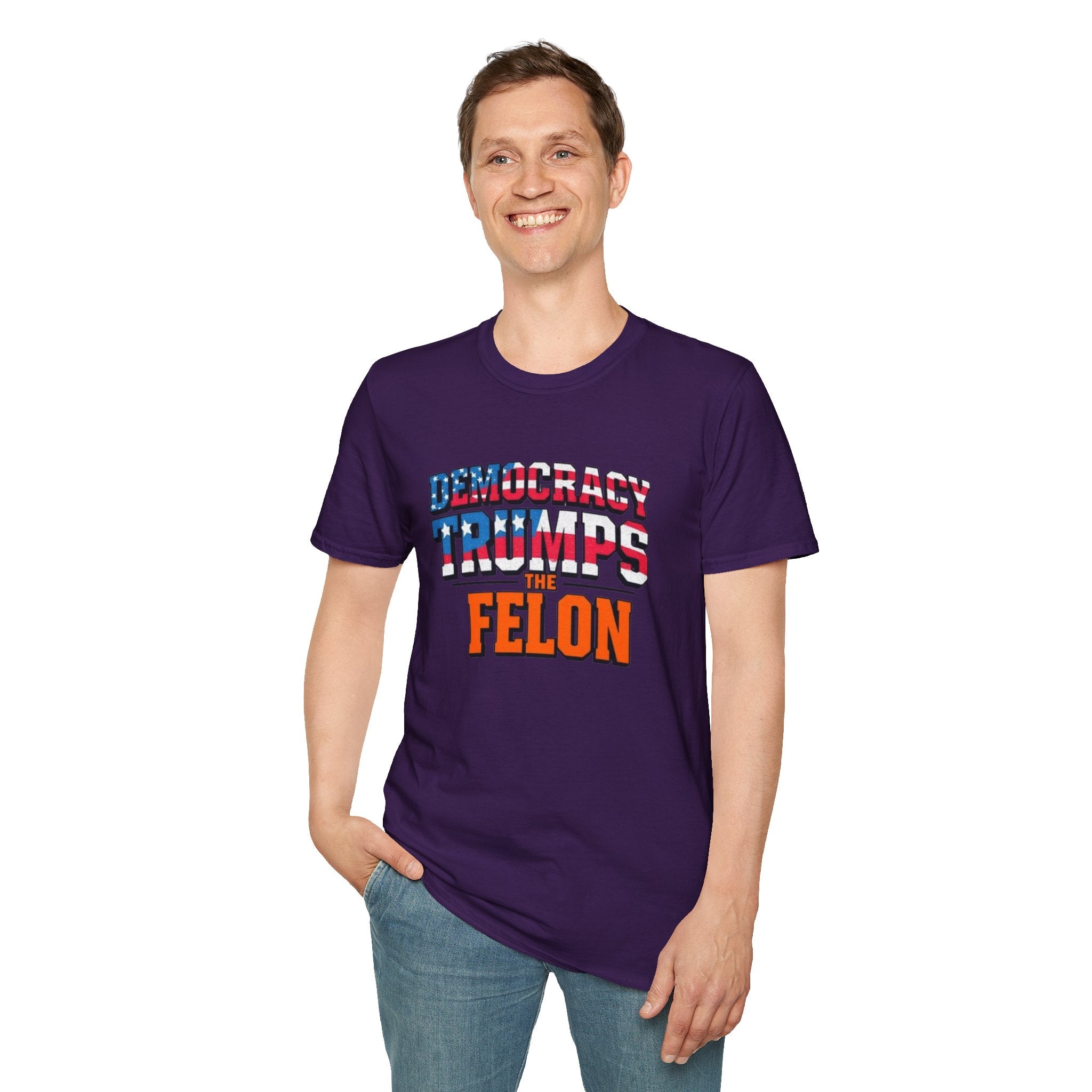 Democracy Trumps the Felon Graphic Tee