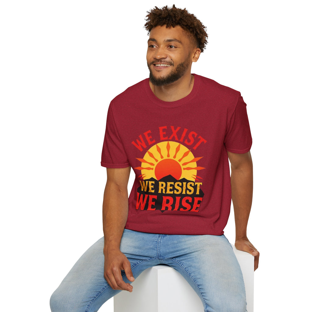 Unisex Softstyle T-Shirt, We Exist We Resist We Rise