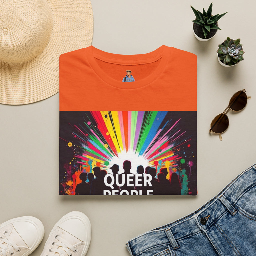 Unisex Softstyle T-Shirt - 'Queer People Belong Everywhere' Pride Graphic Tee