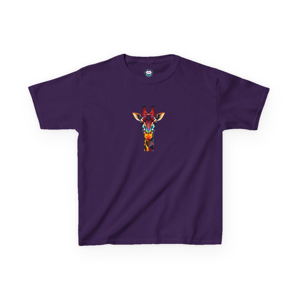 Colorful Fractal Giraffe Kids Heavy Cotton™ Tee - EqualiTees.Me
