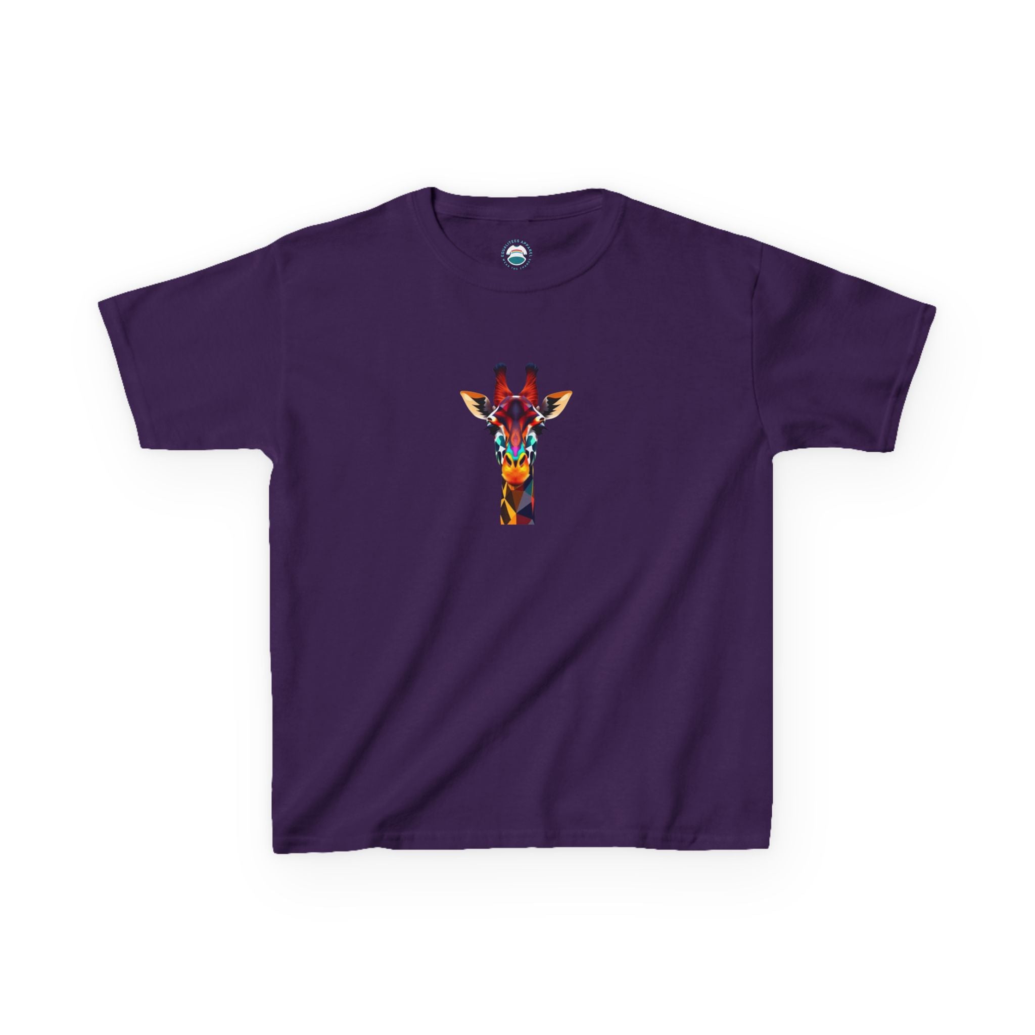 Colorful Fractal Giraffe Kids Heavy Cotton™ Tee - EqualiTees.Me