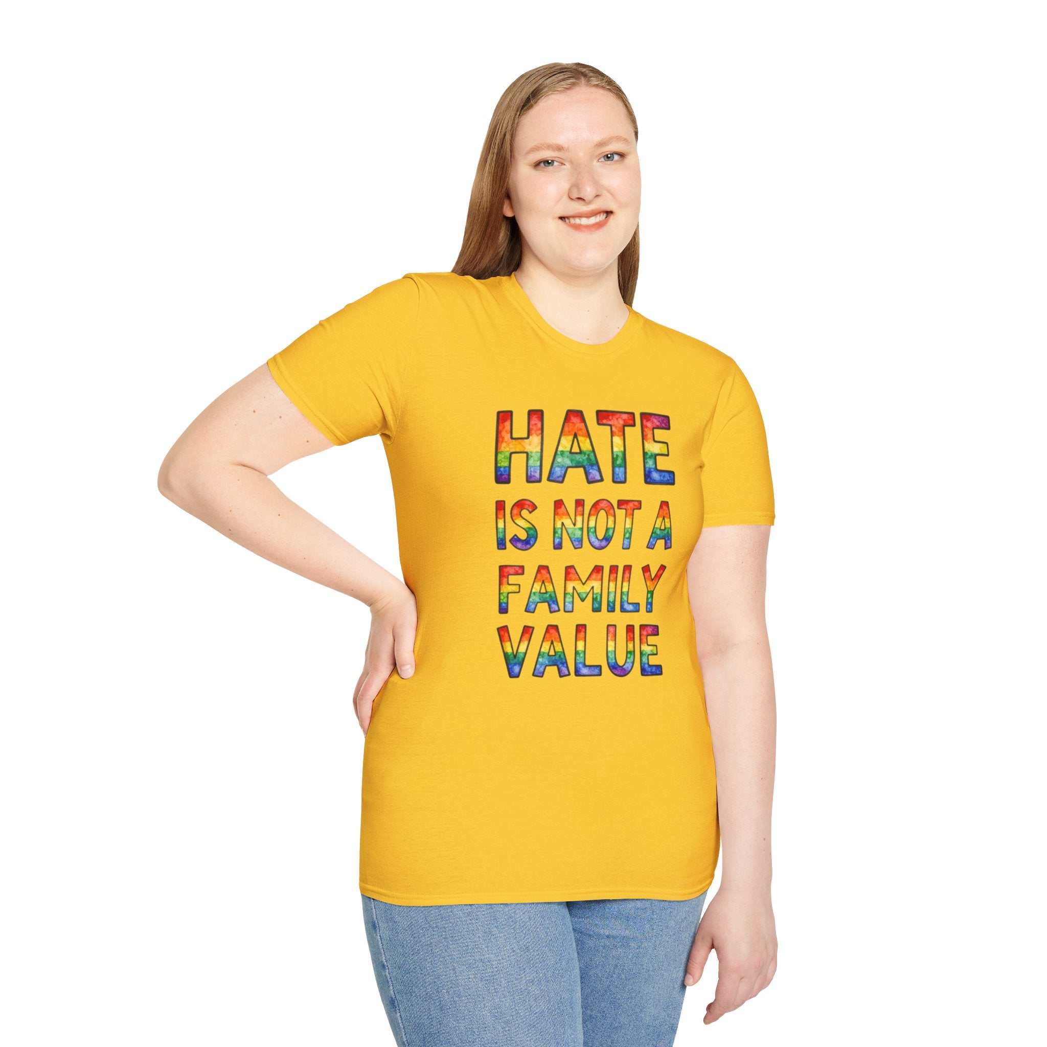 Hate Is Not A Family Value Rainbow Pride T-Shirt
