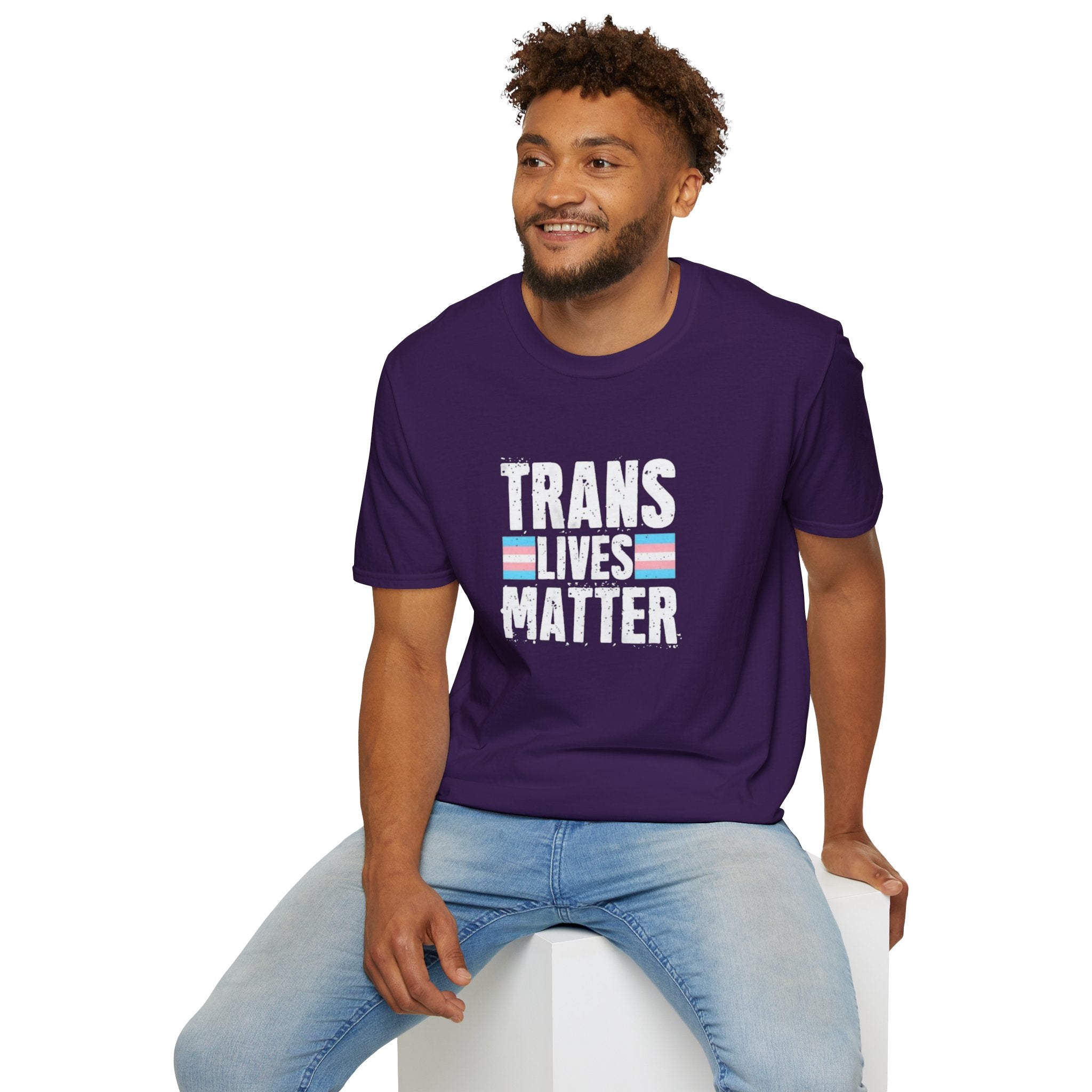 Trans Lives Matter Unisex Softstyle T-Shirt - Support LGBTQ+ Rights