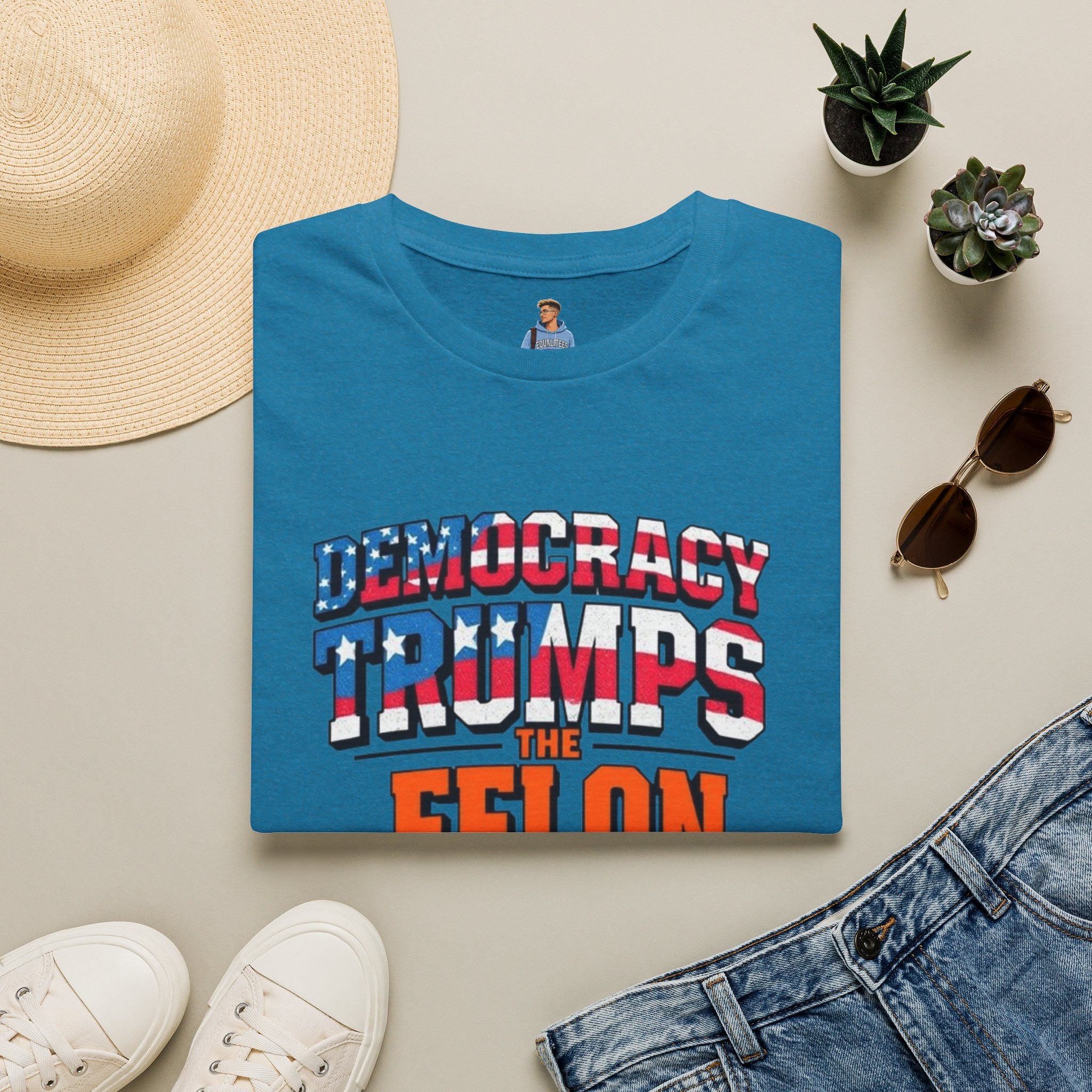 Democracy Trumps the Felon Graphic Tee