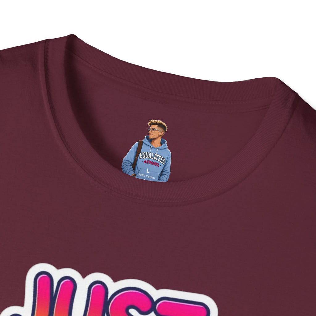 Camiseta unisex de estilo suave Just Love | Perfecta para el orgullo, los aniversarios y el uso diario