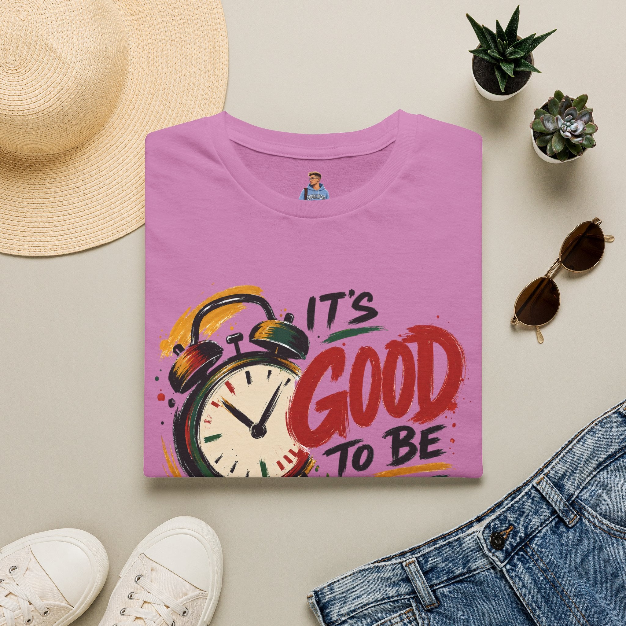 T-Shirt — "It's Good To Be Woke" Graphic Tee (Alarm Clock Design)