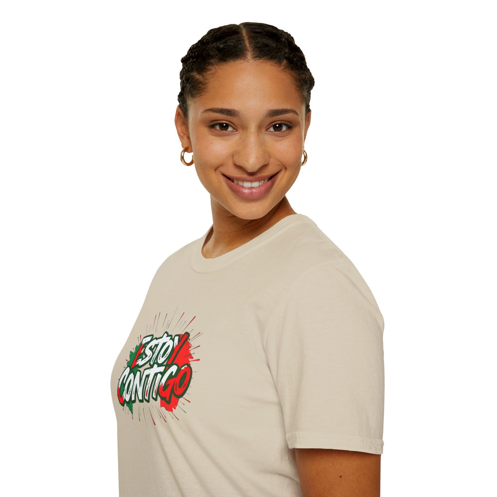 Estoy Contigo (I Am With You) Los inmigrantes hacen grande a Estados Unidos Camiseta unisex de estilo suave Camiseta clásica de protesta