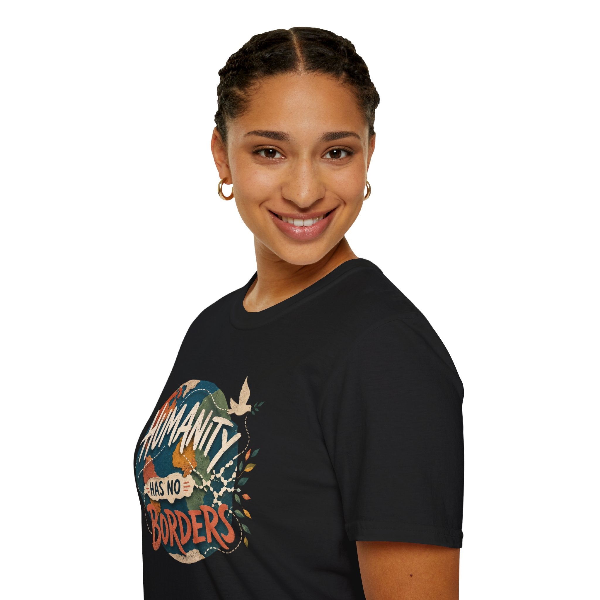 Humanity Has No Borders T-Shirt — Earth & Peace Graphic Tee