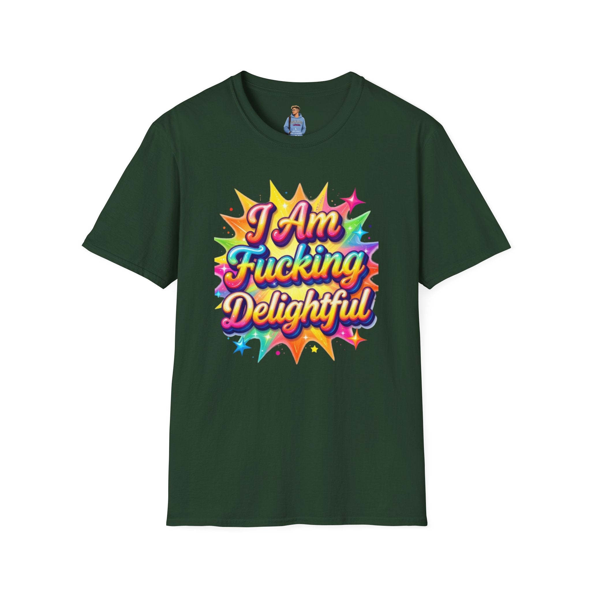 I Am Fucking Delightful T-Shirt - Bold Rainbow Self-Love Graphic Tee