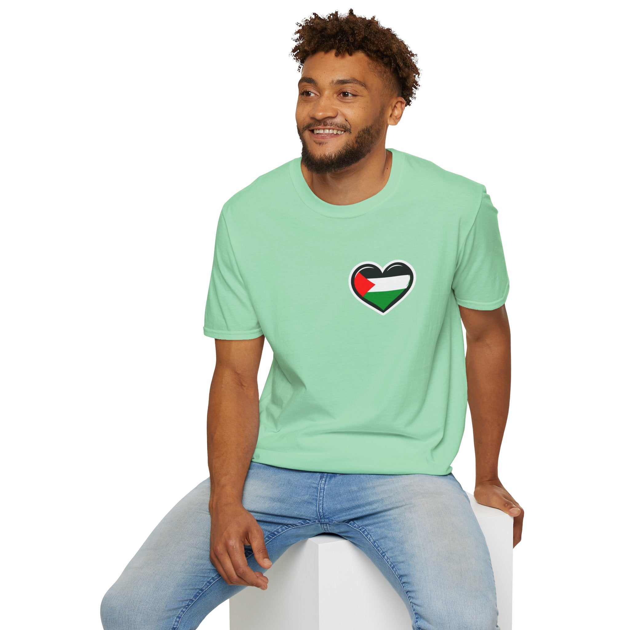 Camiseta unisex de estilo suave: "Apoya a Gaza y todos somos Palestina".