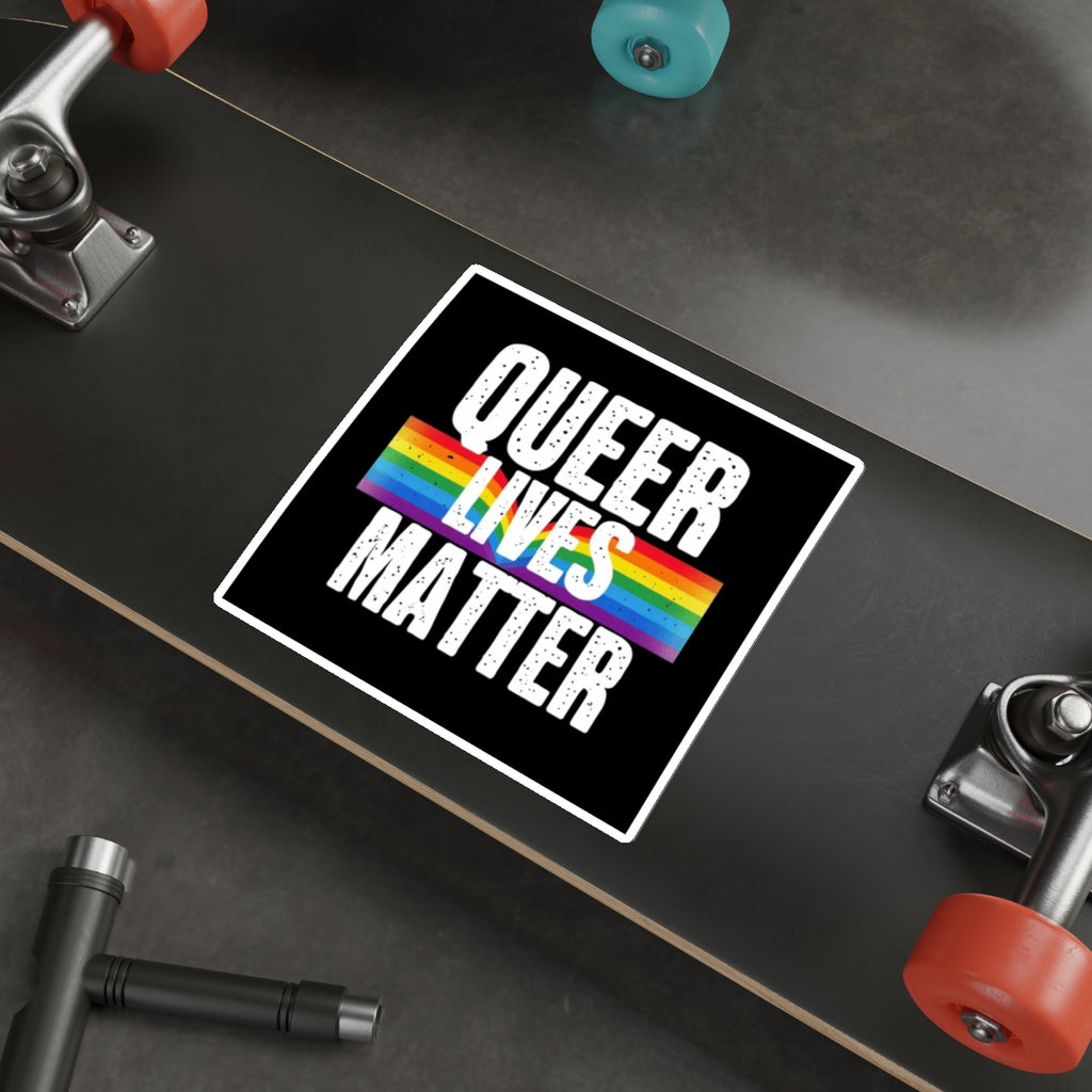 Die-Cut Stickers - QUEER LIVES MATTER - EqualiTees.Me