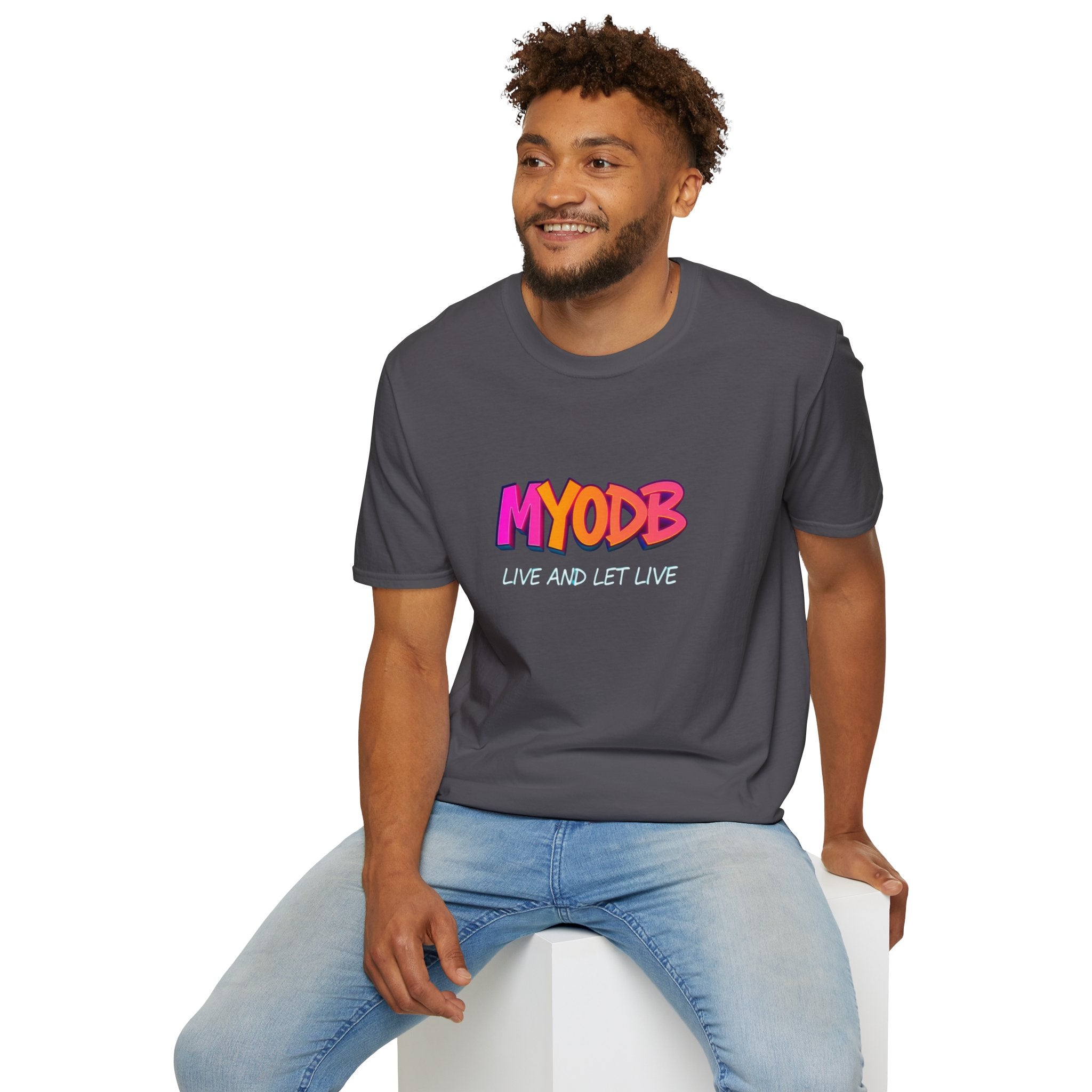 Camiseta MYODB "Vive y deja vivir" | Camiseta unisex de estilo suave | Ropa informal
