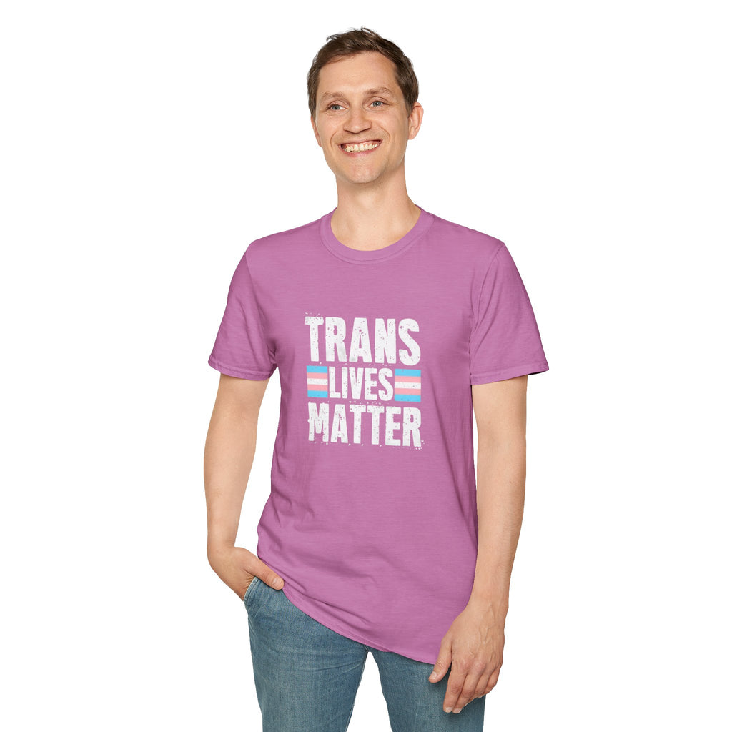Trans Lives Matter Unisex Softstyle T-Shirt - Support LGBTQ+ Rights