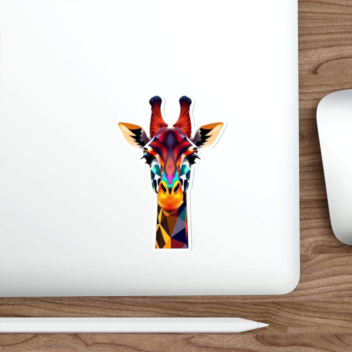 Colorful Giraffe Die-Cut Sticker