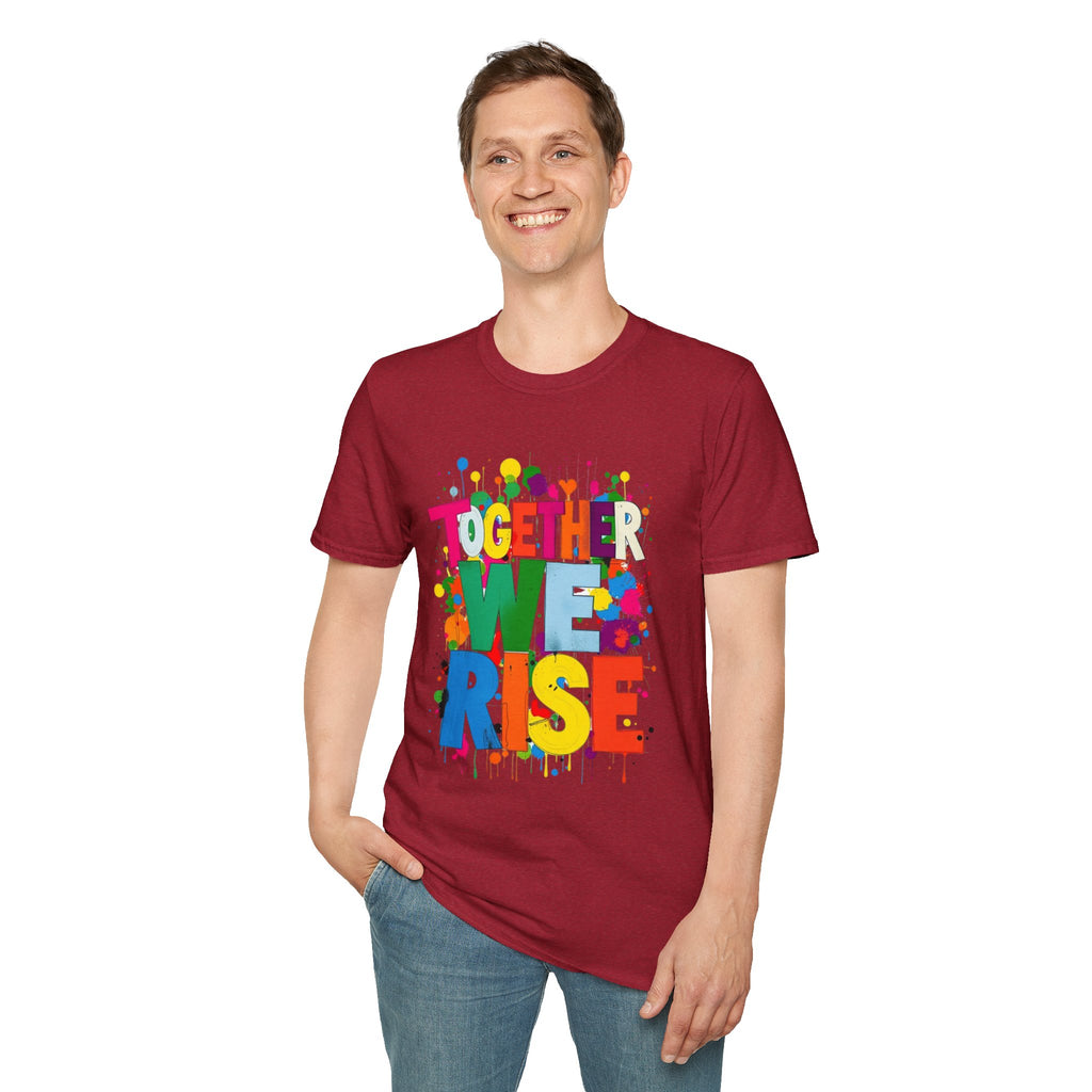 Juntos nos levantamos Camiseta unisex de estilo suave