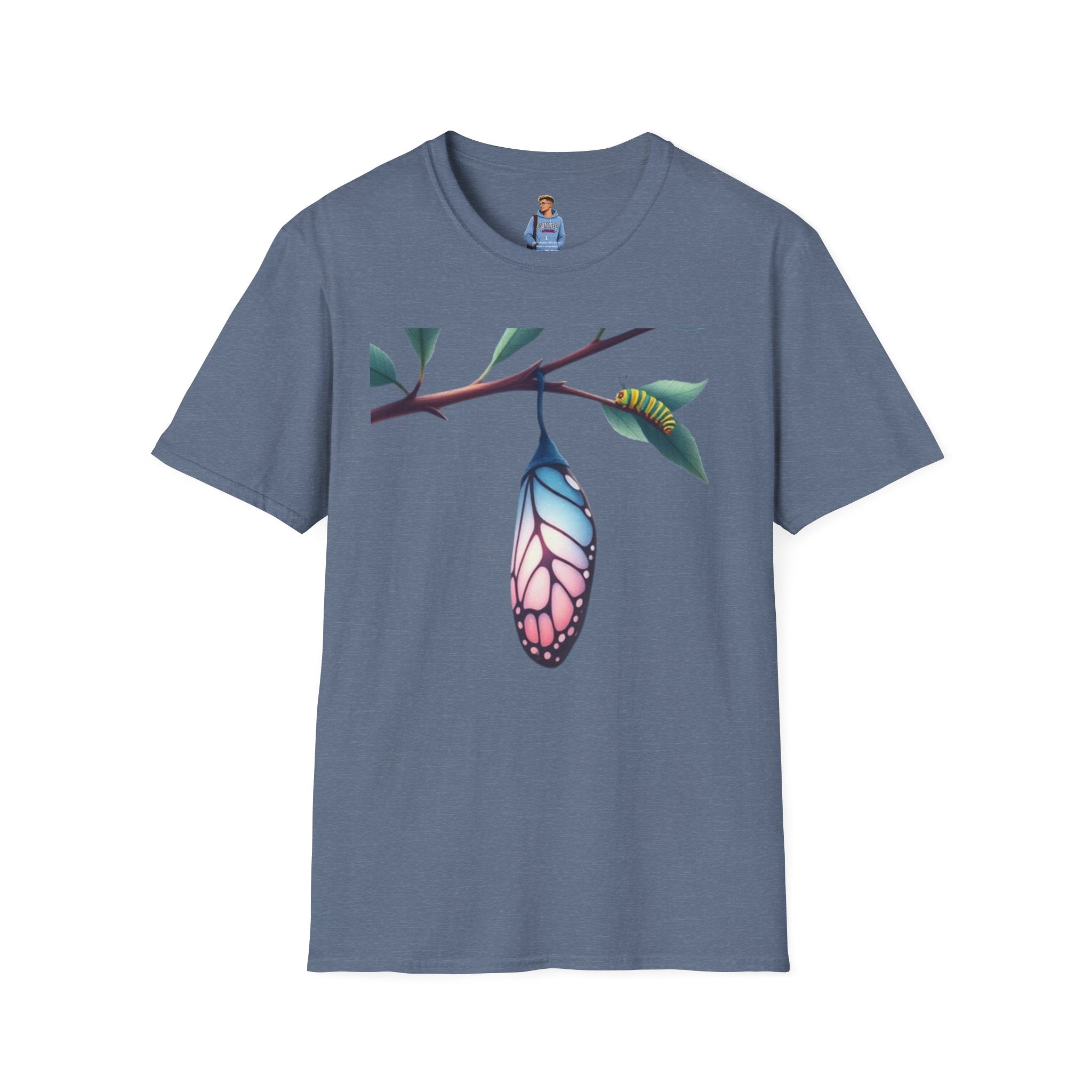 Trans Caterpillar to Butterfly Graphic T-Shirt