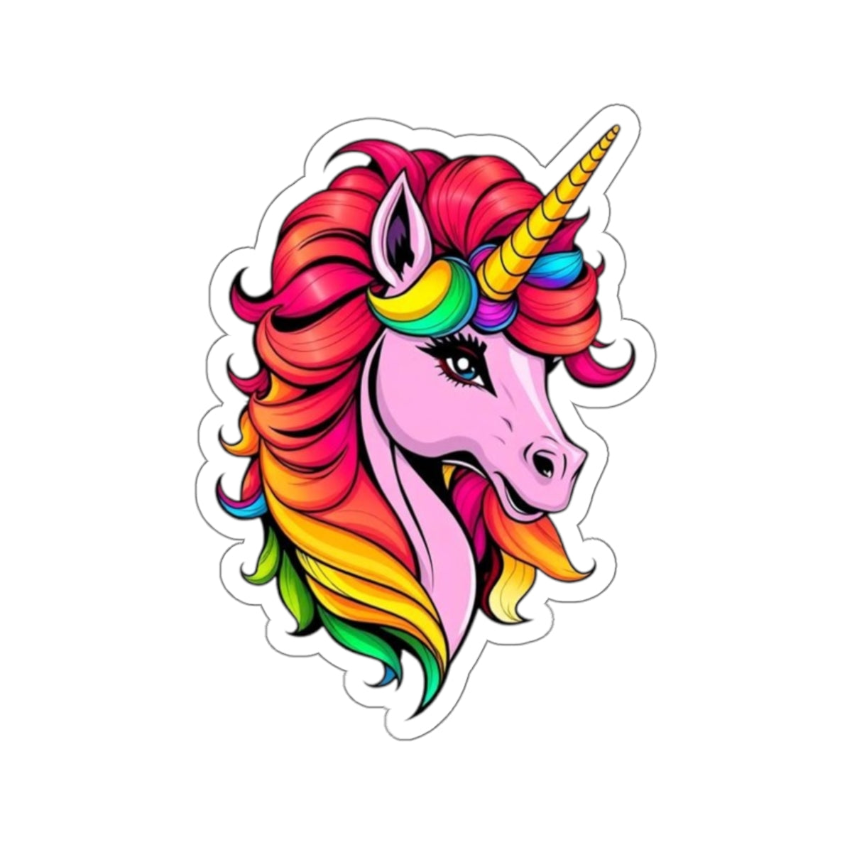 Die-Cut Stickers - Pink Unicorn - EqualiTees.Me