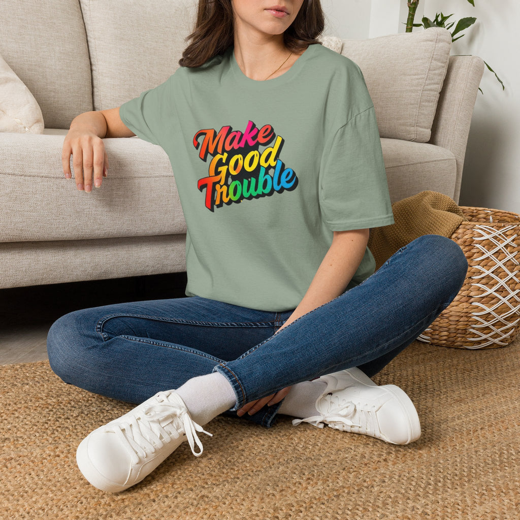 Make Good Trouble' Rainbow T-Shirt