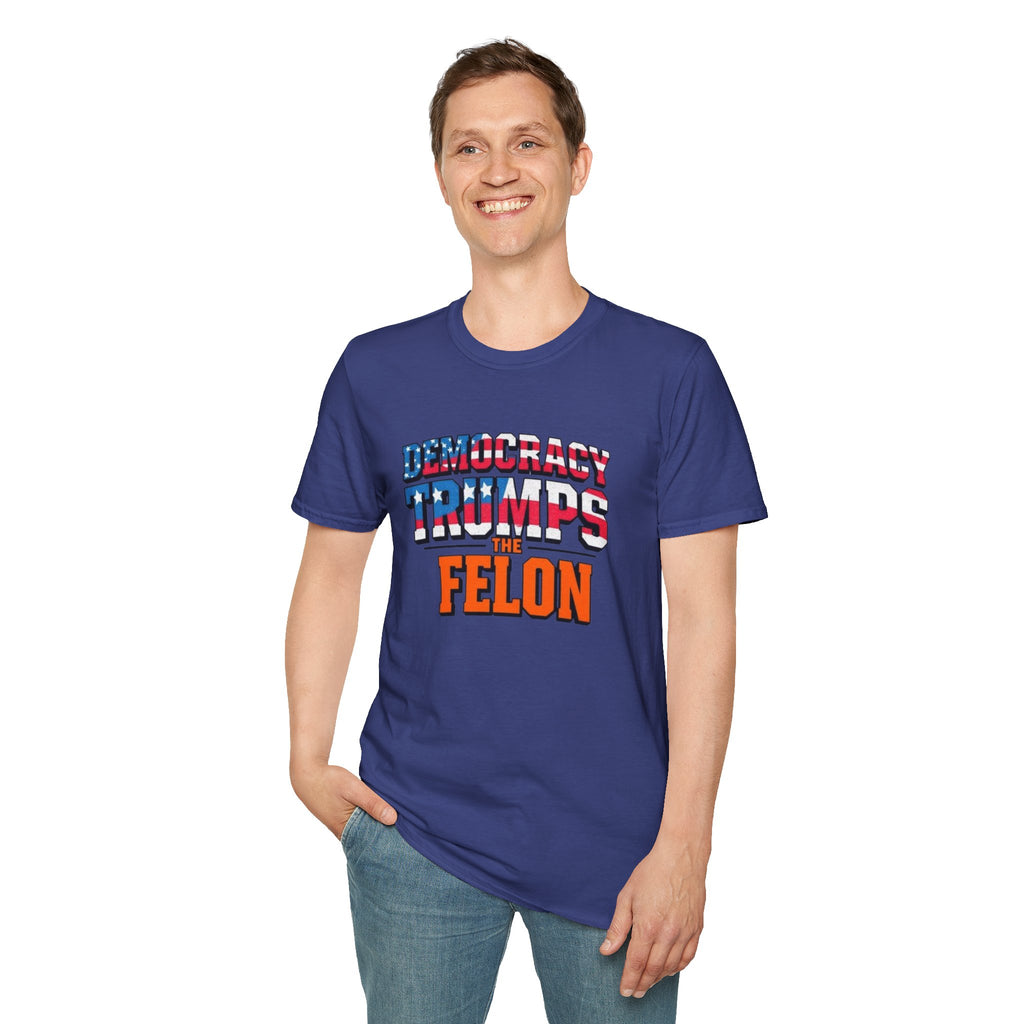 Democracy Trumps the Felon Graphic Tee