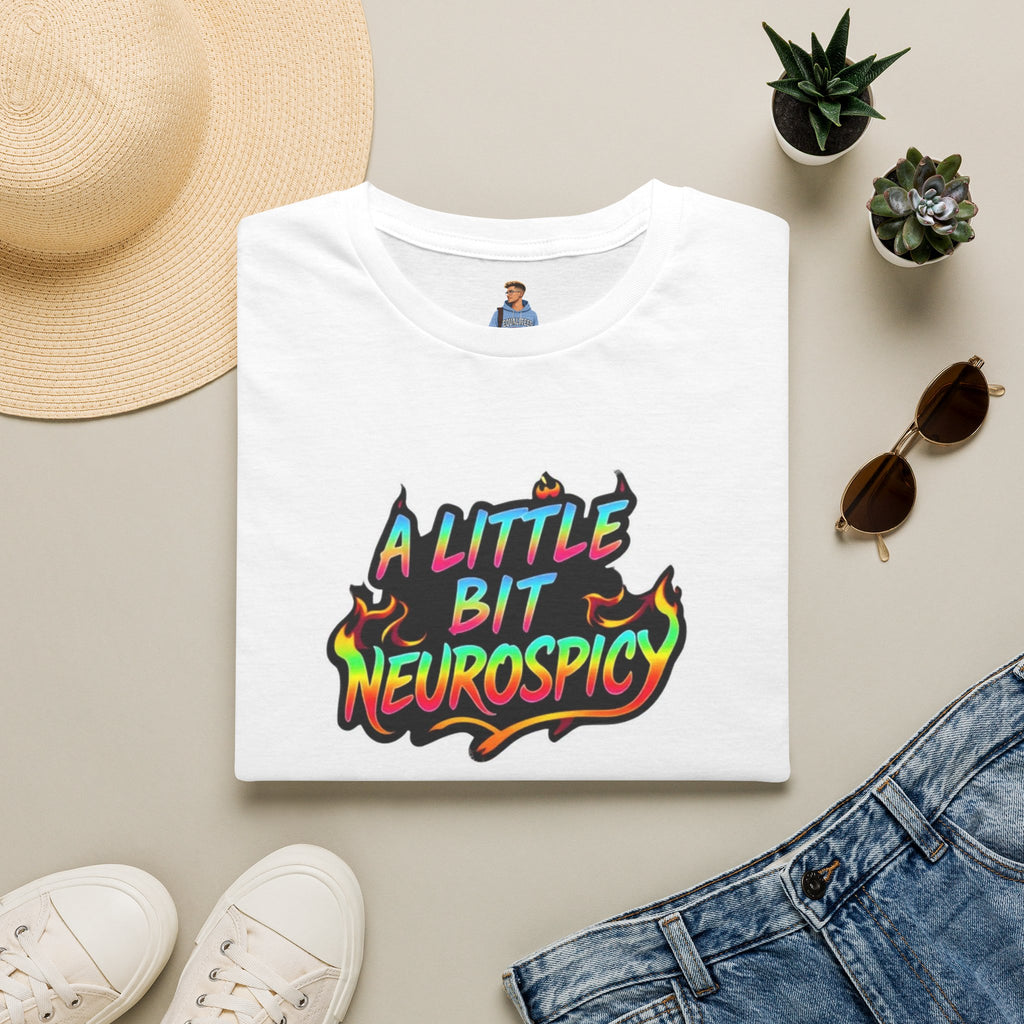Camiseta unisex de estilo suave A Little Bit Neurospicy: camiseta gráfica divertida y peculiar para la conciencia neurodivergente