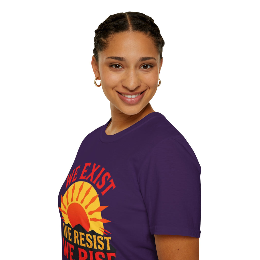 Unisex Softstyle T-Shirt, We Exist We Resist We Rise