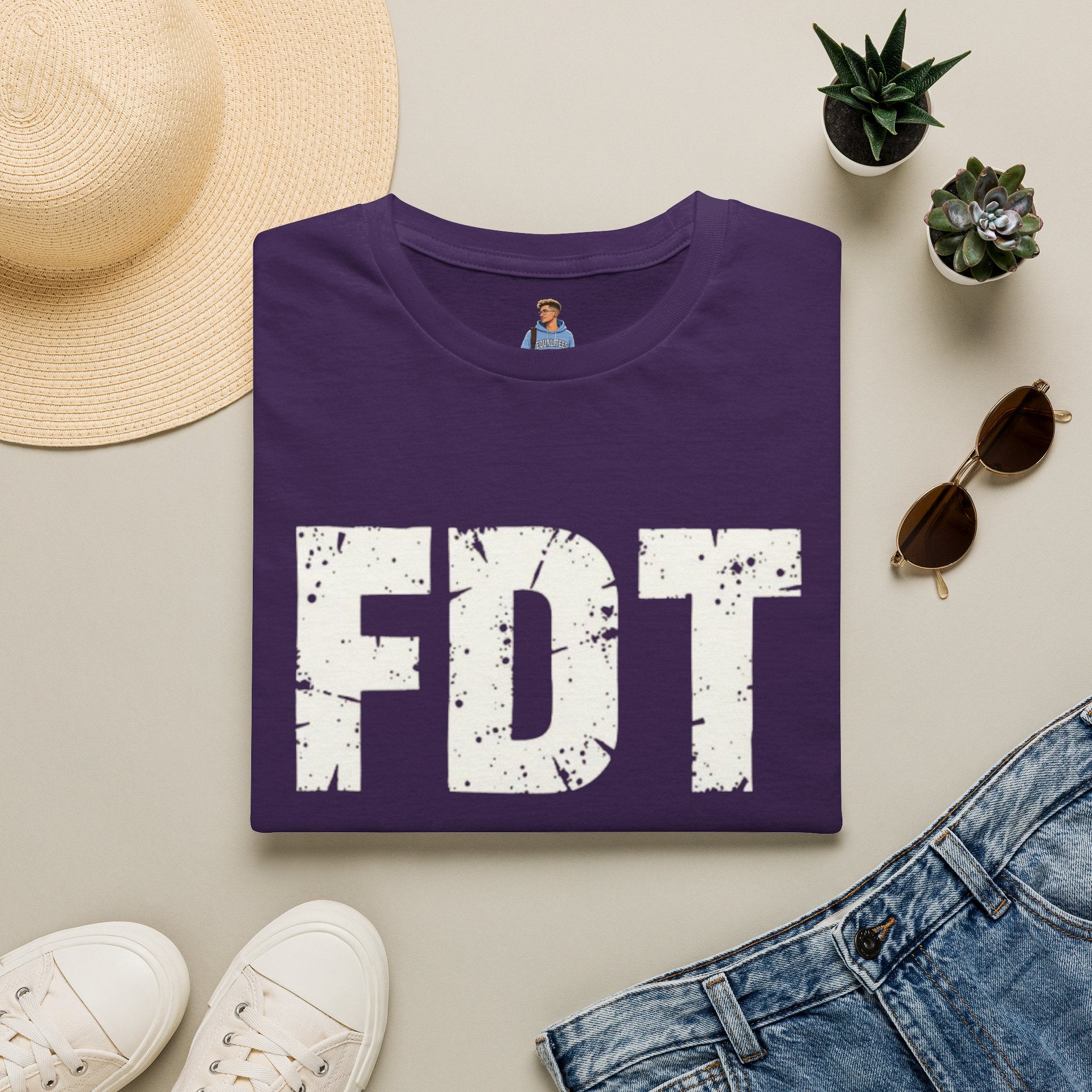 FDT Political Protest Distressed Graphic T-Shirt