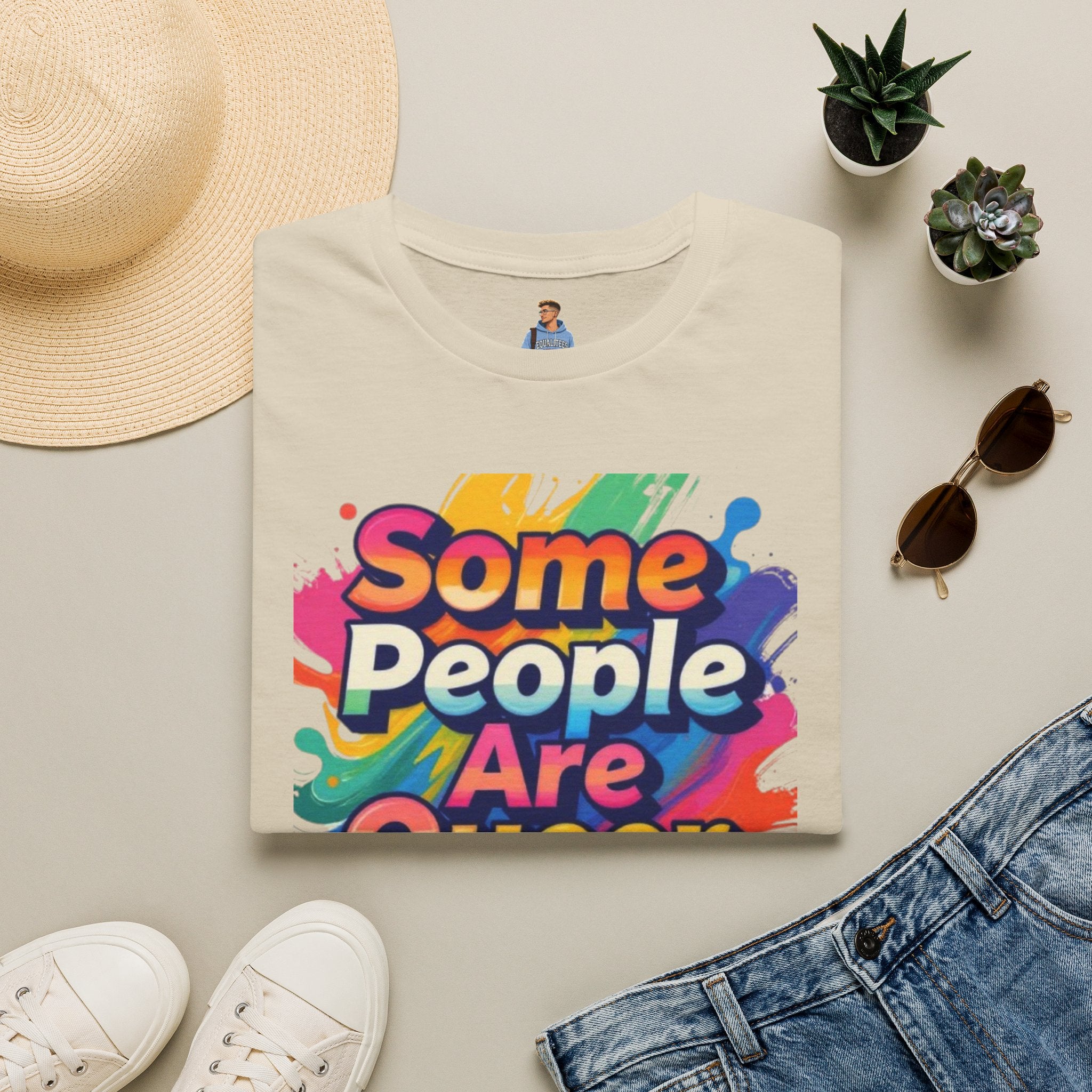 Some People Are Queer T-Shirt Rainbow Graphic