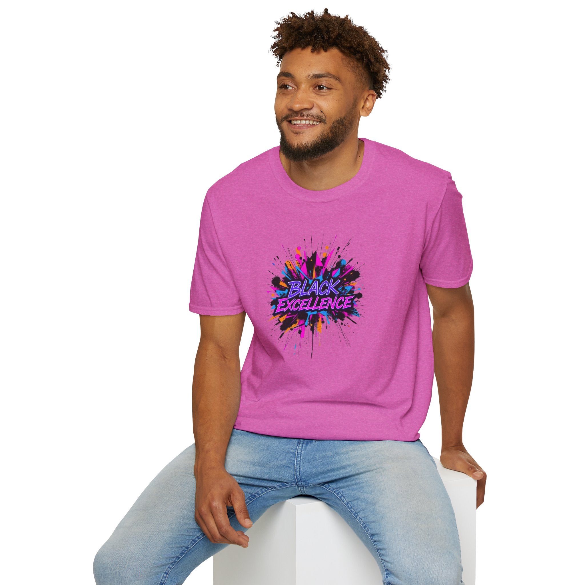 Unisex Softstyle T-Shirt - Black Excellence Graphic Tee