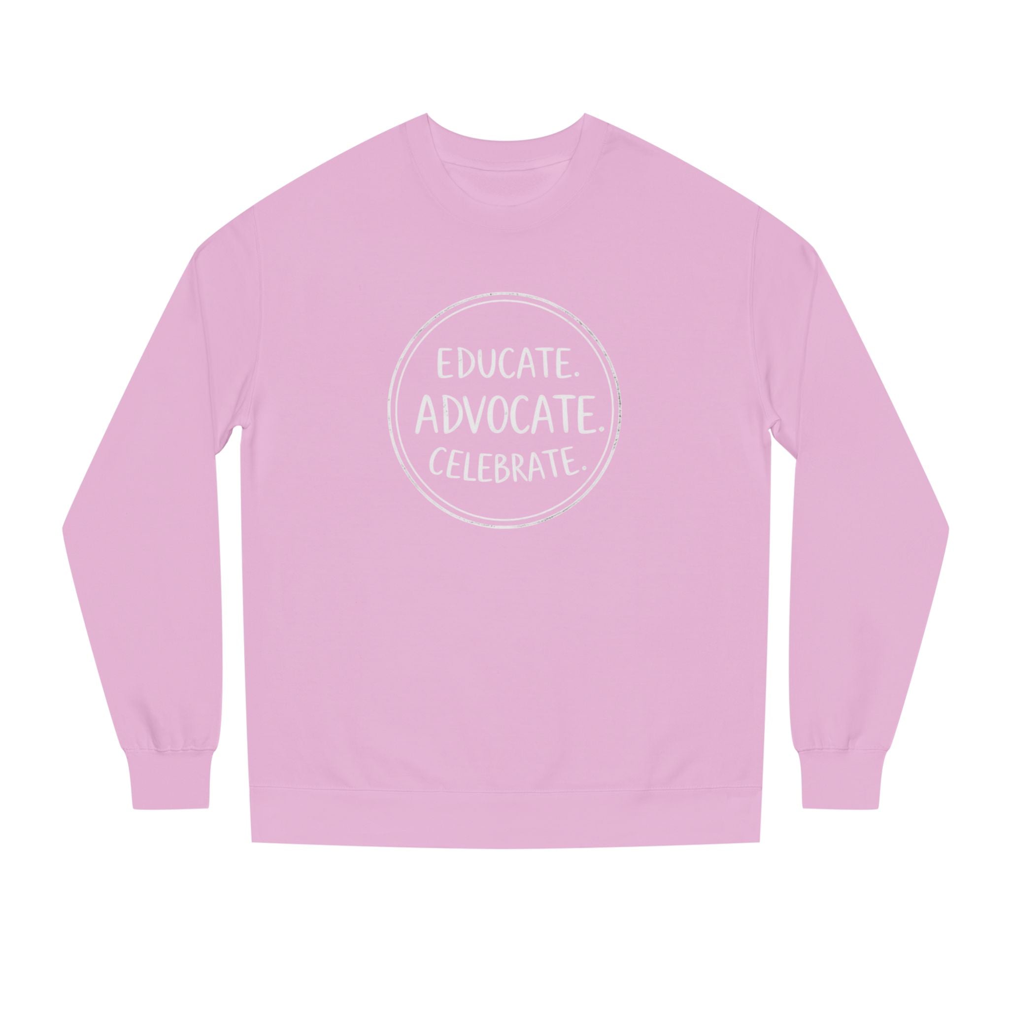Educate, Advocate, Celebrate Incognito Pride Unisex Crew Neck Sweatshirt - EqualiTees.Me