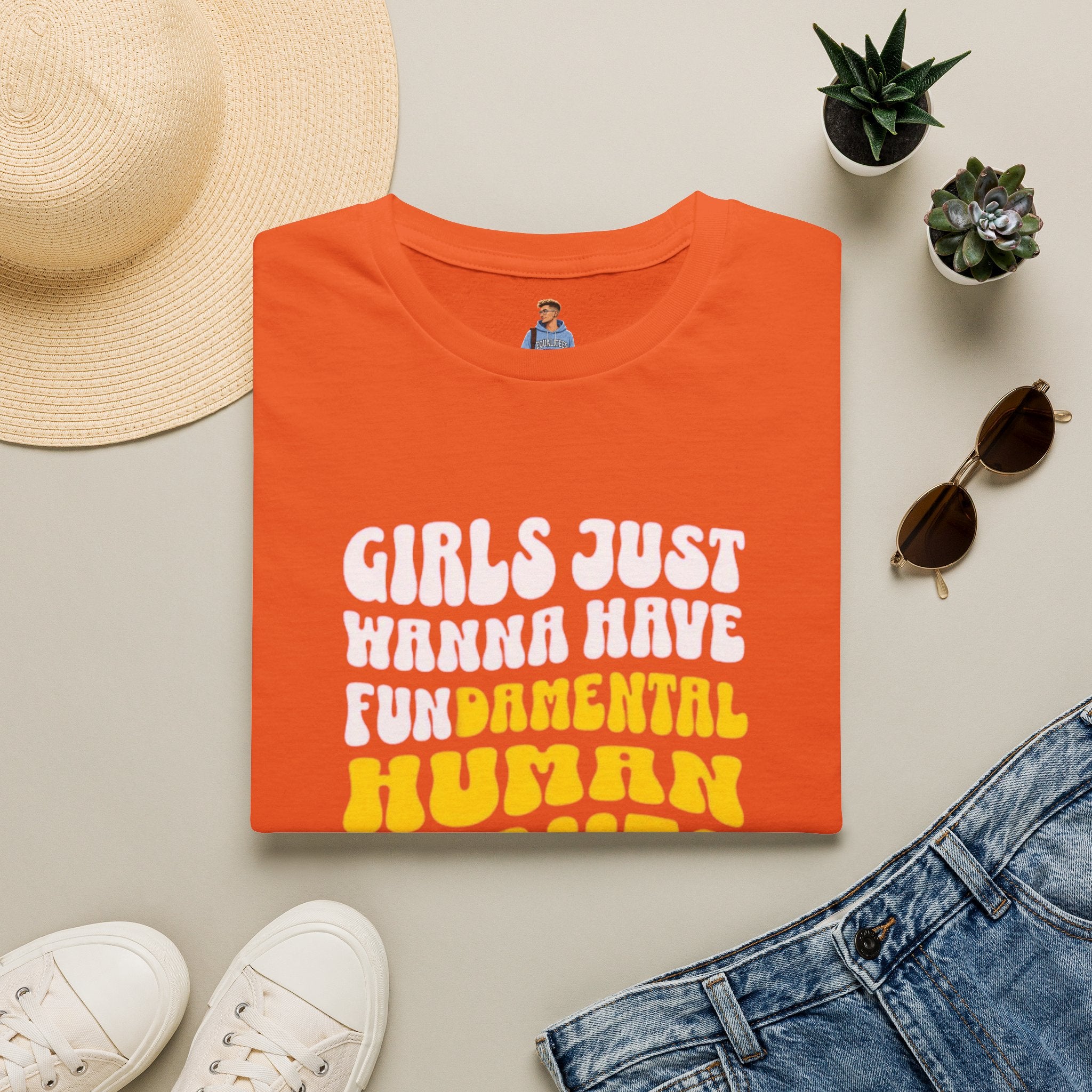 Camiseta unisex de estilo suave "Girls Just Wanna Have Fundamental Human Rights"