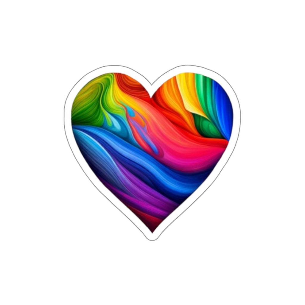 Die-Cut Stickers - Rainbow Heart - EqualiTees.Me