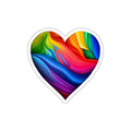 Die-Cut Stickers - Rainbow Heart - EqualiTees.Me