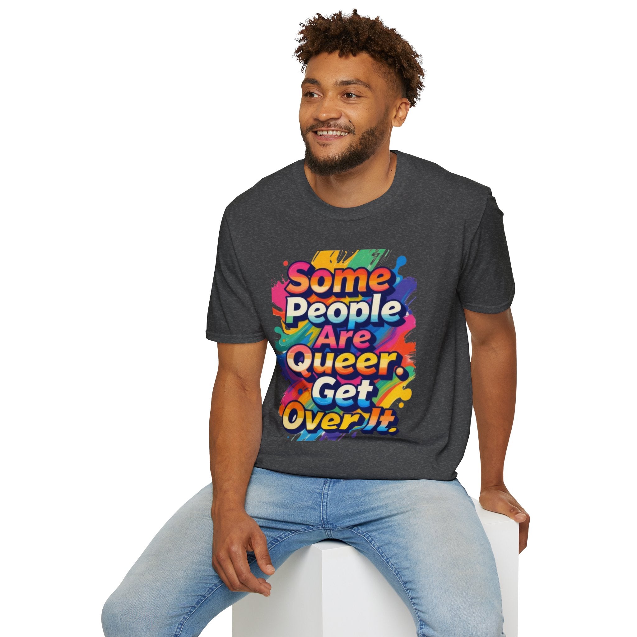 Some People Are Queer T-Shirt Rainbow Graphic